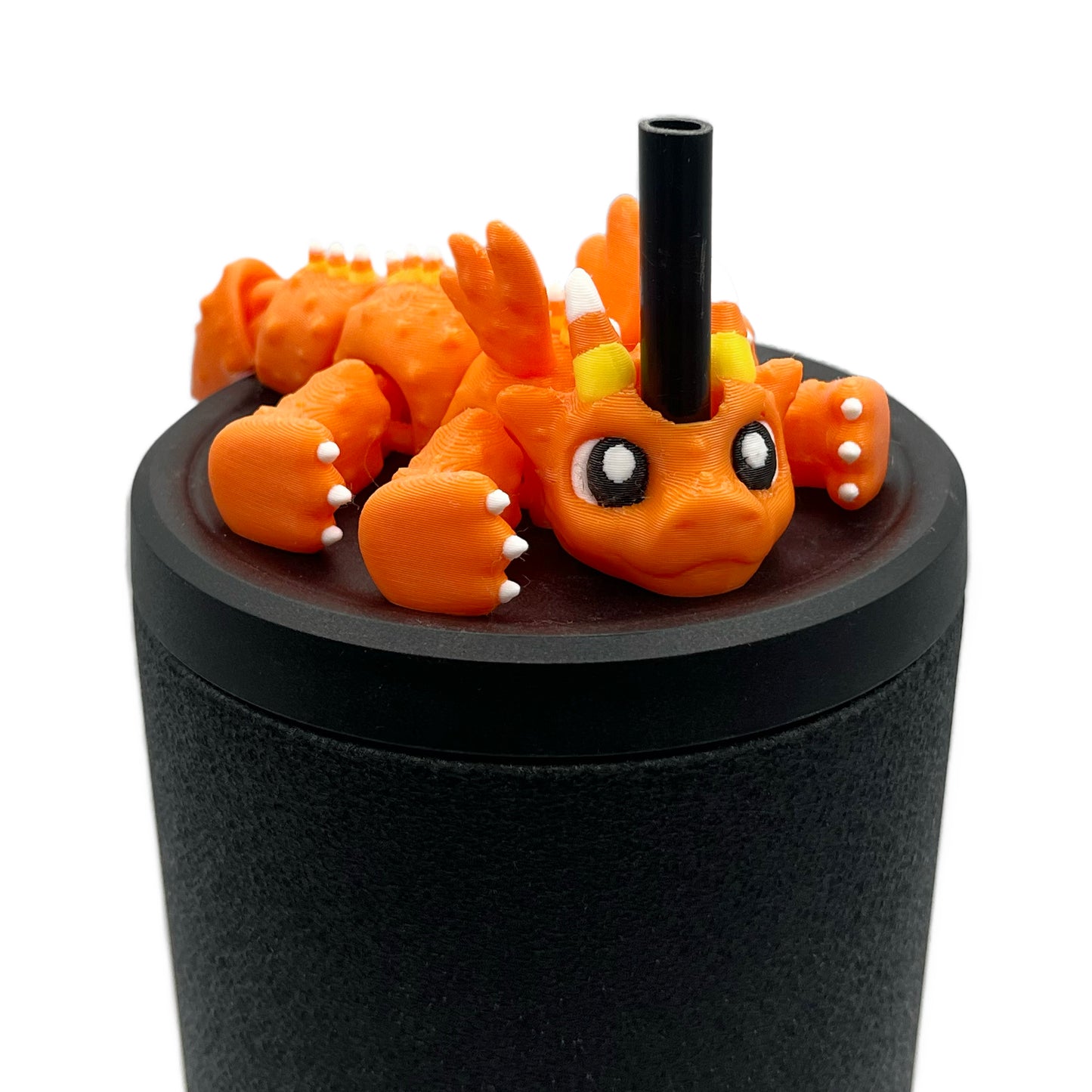 Baby Dragon Sip Sidekicks – 3D Printed Straw Buddy Accessories | Fantasy Dragon Drink Charms