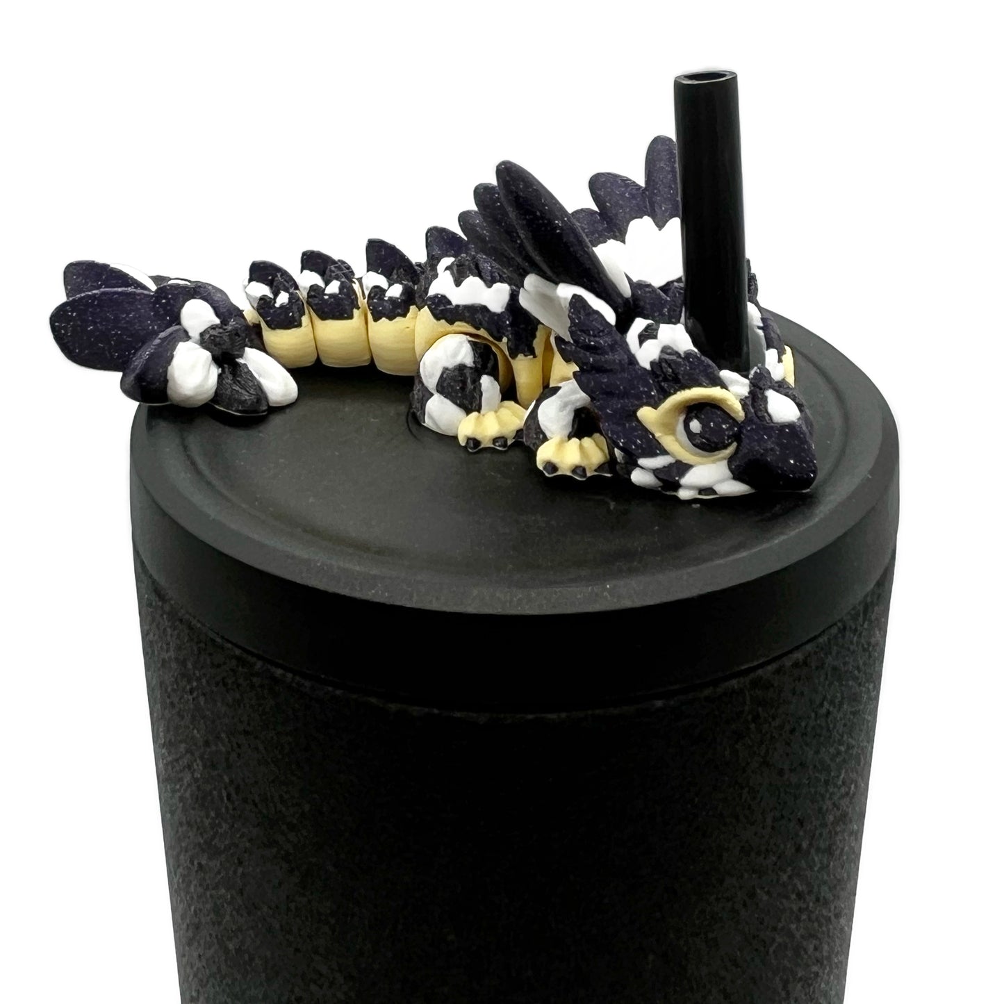 Baby Dragon Sip Sidekicks – 3D Printed Straw Buddy Accessories | Fantasy Dragon Drink Charms