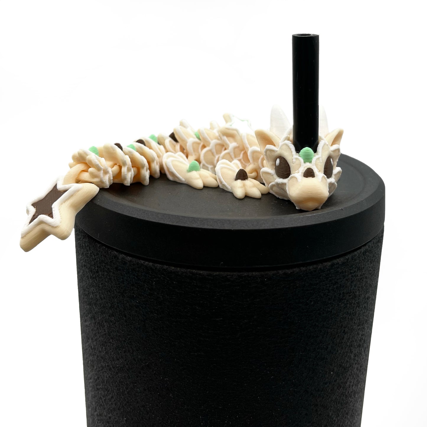 Baby Dragon Sip Sidekicks – 3D Printed Straw Buddy Accessories | Fantasy Dragon Drink Charms