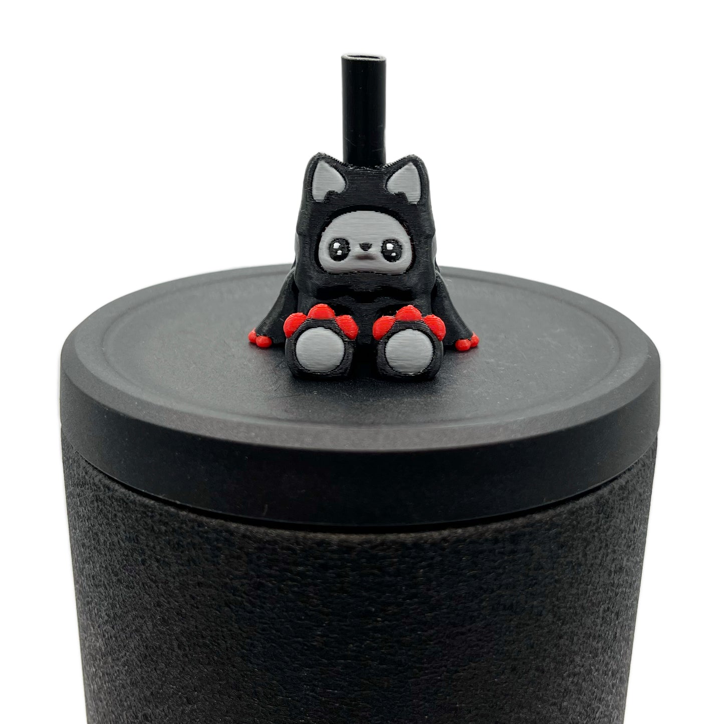 SIP SIDEKICKS - Mysterious Cryptids – Kittyfoot & Gillifoot Articulating 3D Printed Animal Figurines – Adorable 3D Printed Straw Buddy for Tumbler Cups | Collectible Cup Charm