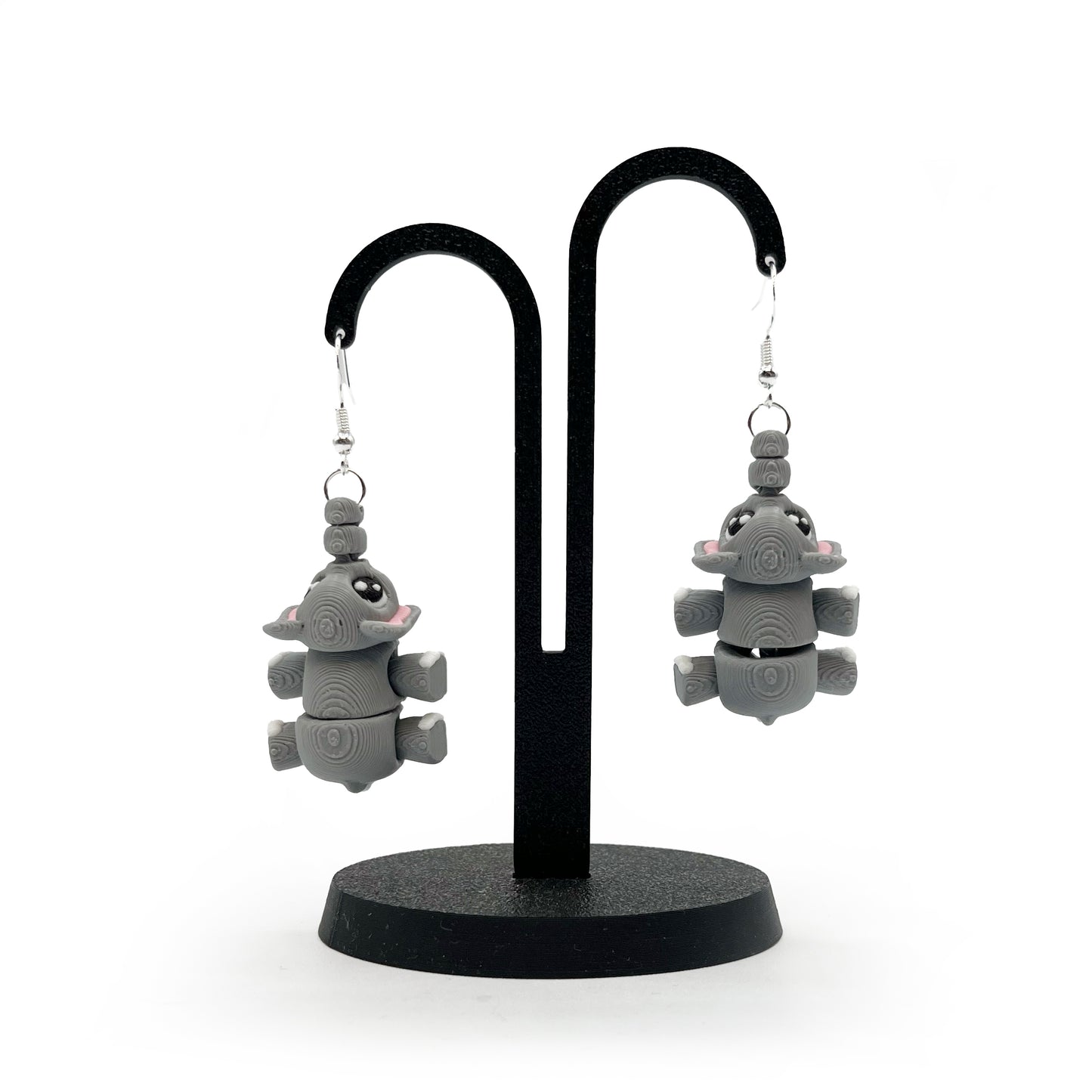 Critter Earrings – 3D Printed Animal Hook Earrings | Axolotl & Possum Jewelry | Lightweight & Hypoallergenic