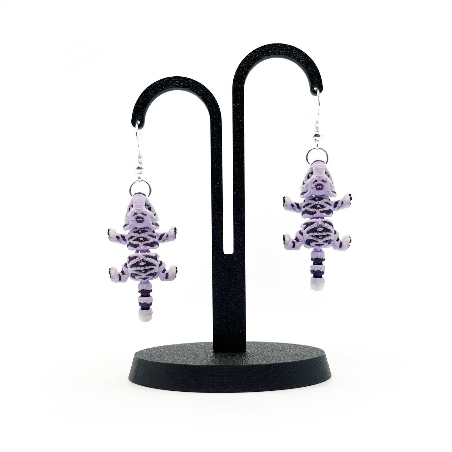 Critter Earrings – 3D Printed Animal Hook Earrings | Axolotl & Possum Jewelry | Lightweight & Hypoallergenic
