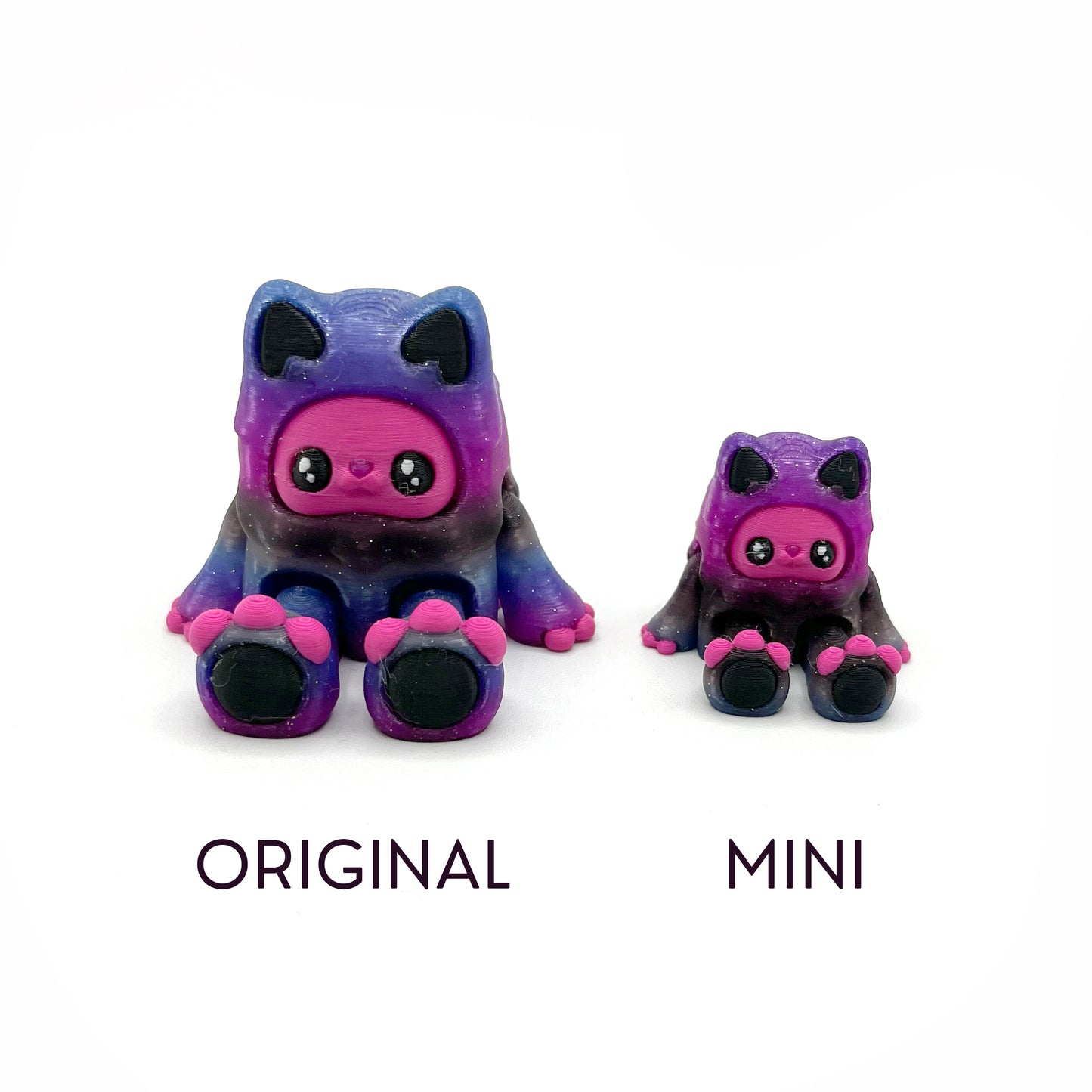 MINI Mysterious Cryptids – Kittyfoot & Gillifoot Figurines | Articulated 3D Printed Fidgets