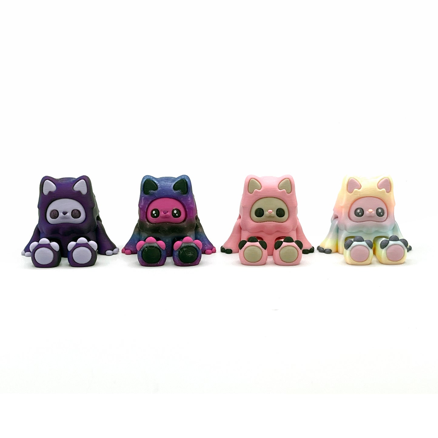 MINI Mysterious Cryptids – Kittyfoot & Gillifoot Figurines | Articulated 3D Printed Fidgets