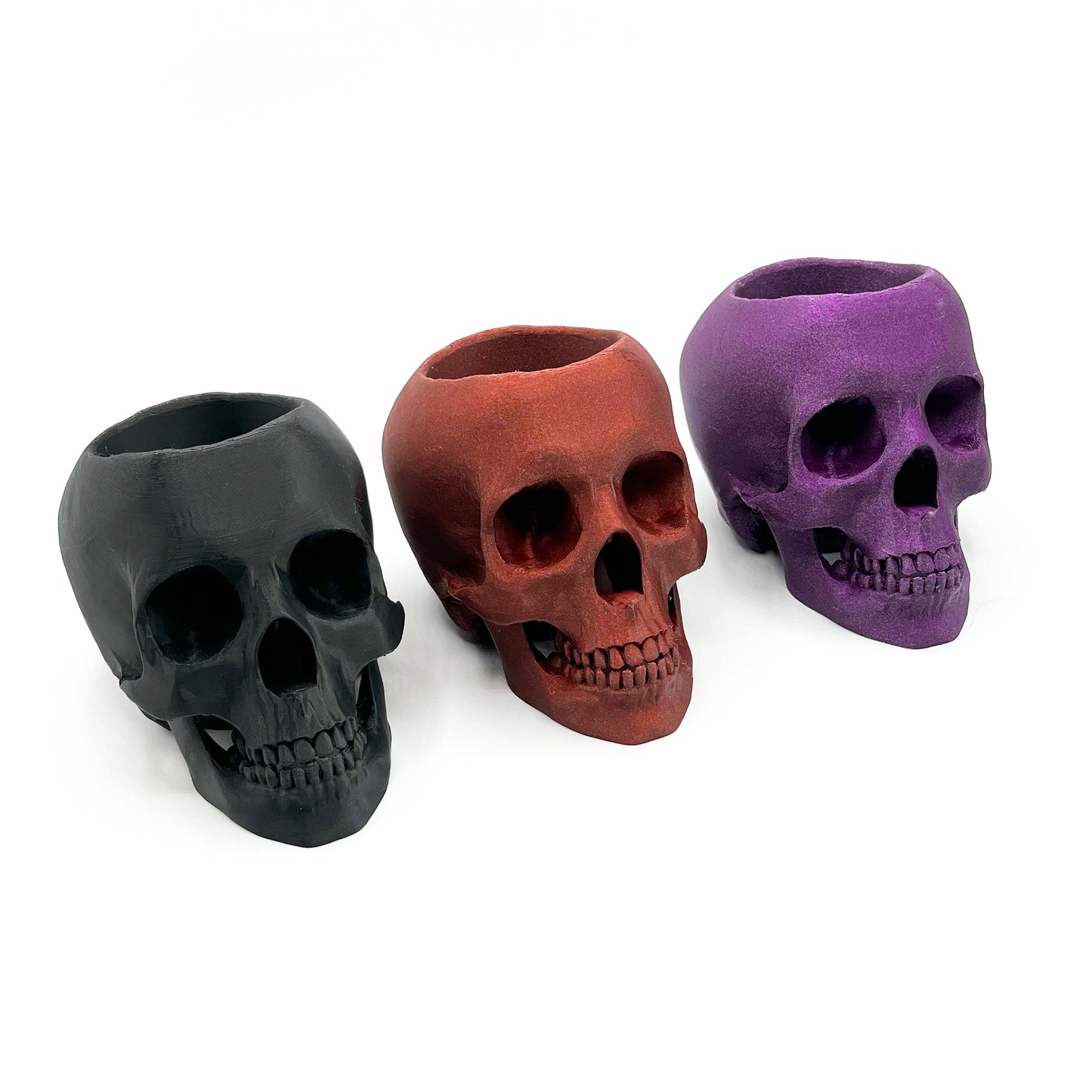 3D Printed Skull Pen Holder ā Bookish Decor for Desk or Vanity | Fantasy-Inspired Organizer