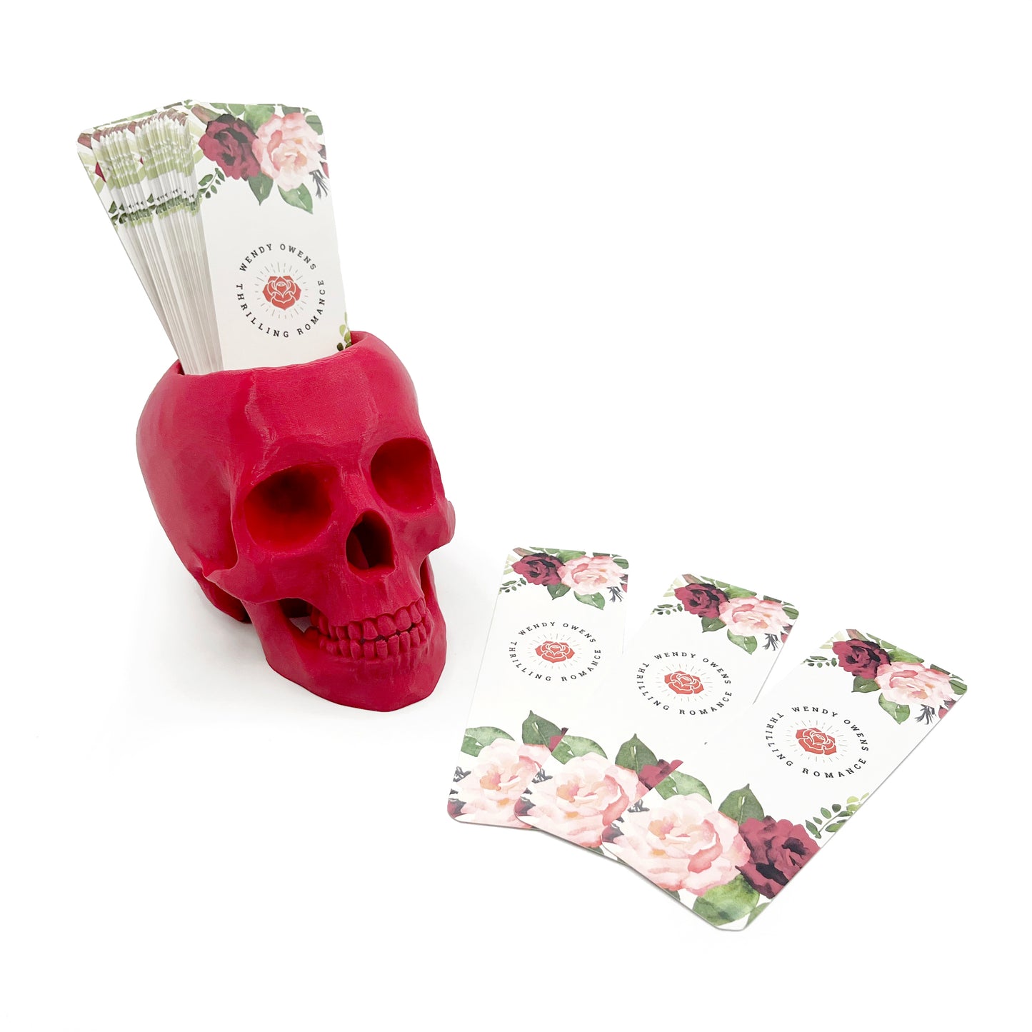 3D Printed Skull Pen Holder ā Bookish Decor for Desk or Vanity | Fantasy-Inspired Organizer
