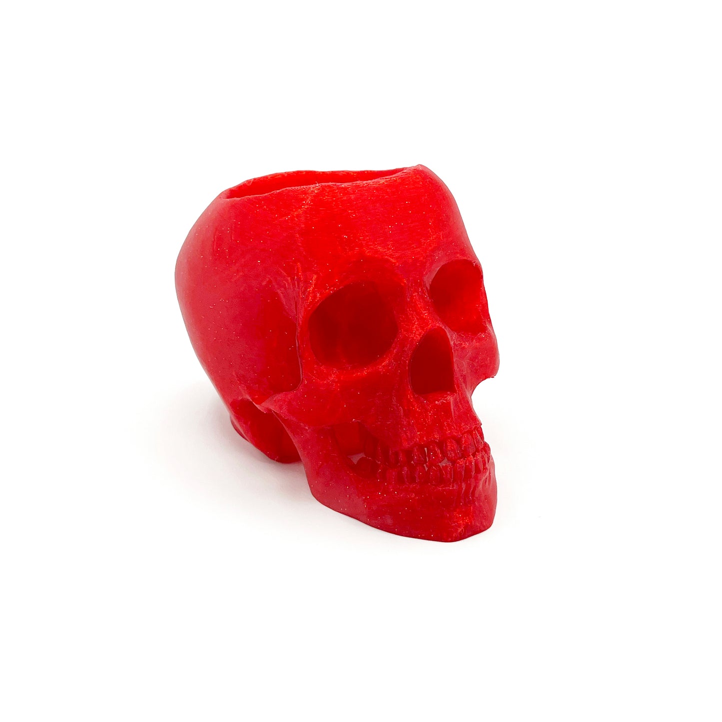 3D Printed Skull Pen Holder ā Bookish Decor for Desk or Vanity | Fantasy-Inspired Organizer