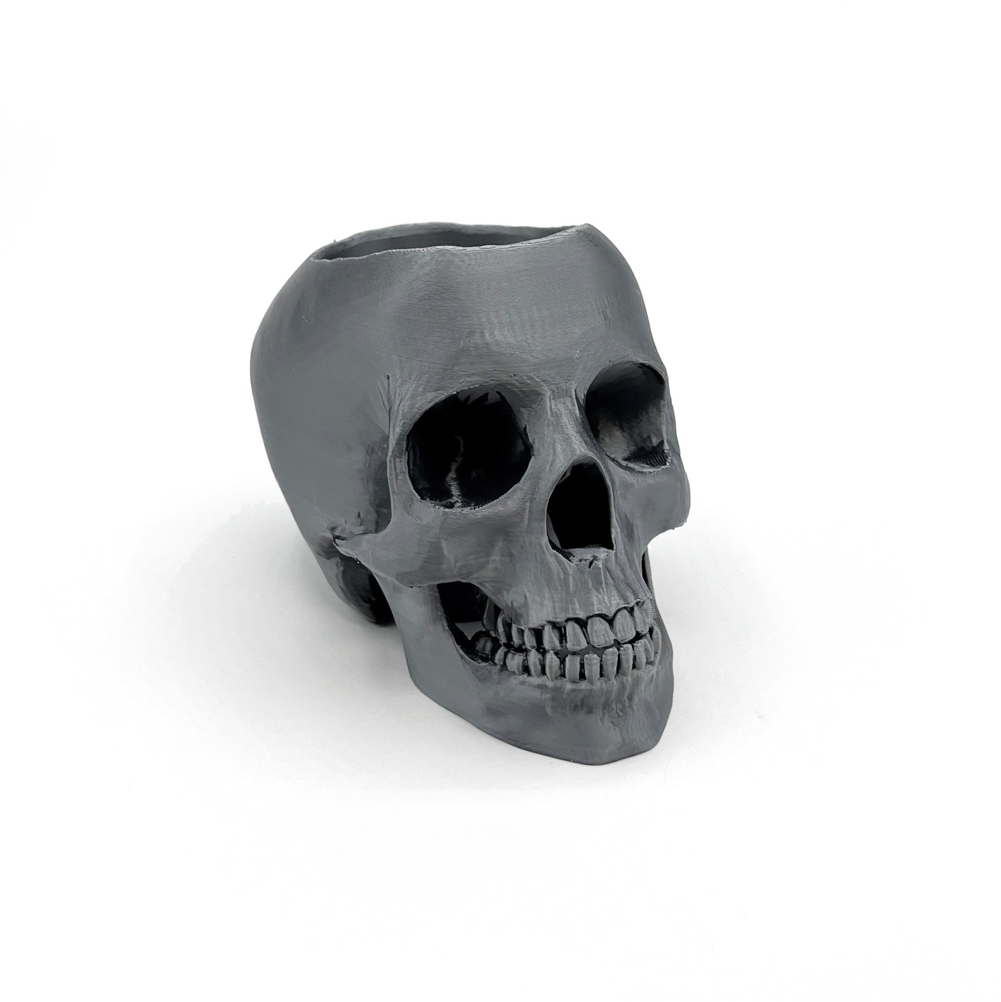 3D Printed Skull Pen Holder ā Bookish Decor for Desk or Vanity | Fantasy-Inspired Organizer