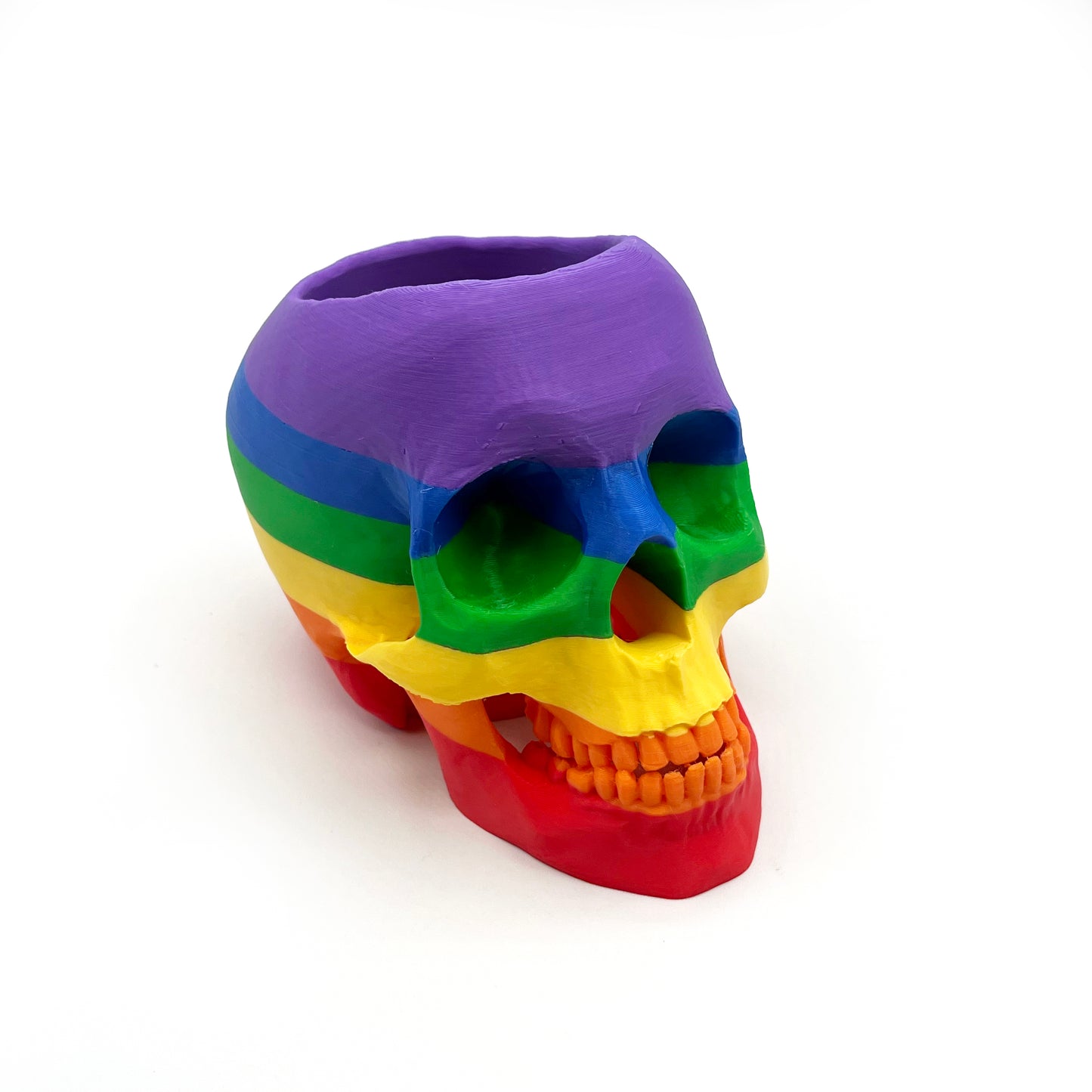 3D Printed Skull Pen Holder ā Bookish Decor for Desk or Vanity | Fantasy-Inspired Organizer