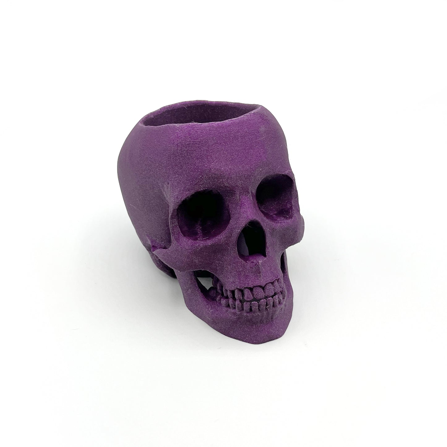 3D Printed Skull Pen Holder ā Bookish Decor for Desk or Vanity | Fantasy-Inspired Organizer