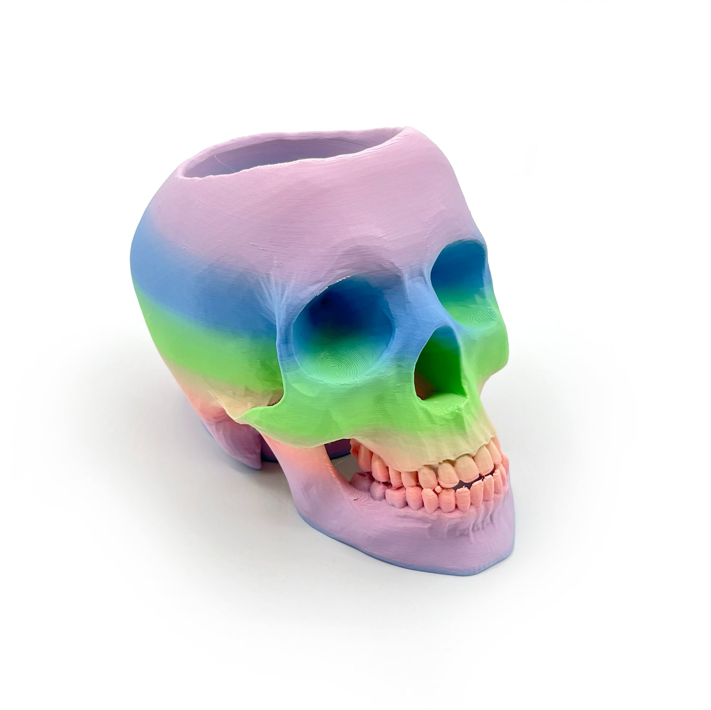 3D Printed Skull Pen Holder ā Bookish Decor for Desk or Vanity | Fantasy-Inspired Organizer