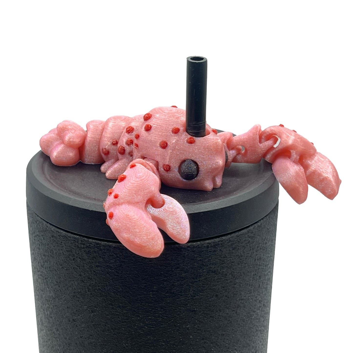Sip Sidekicks - Articulating 3D Printed Animal Figurines – Pocket-Sized Drinkware Collectibles – Adorable 3D Printed Straw Buddy for Tumbler Cups | Collectible Cup Charm
