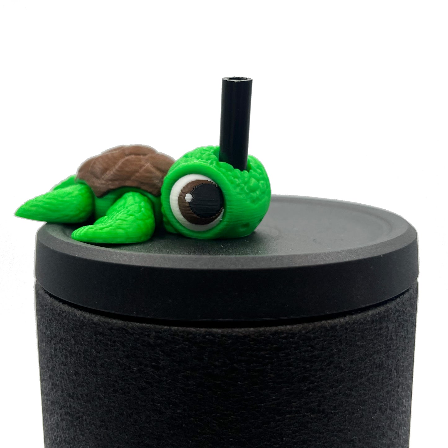 Turtles!! Sip Sidekick – 3D Printed Straw Buddy for Tumblers