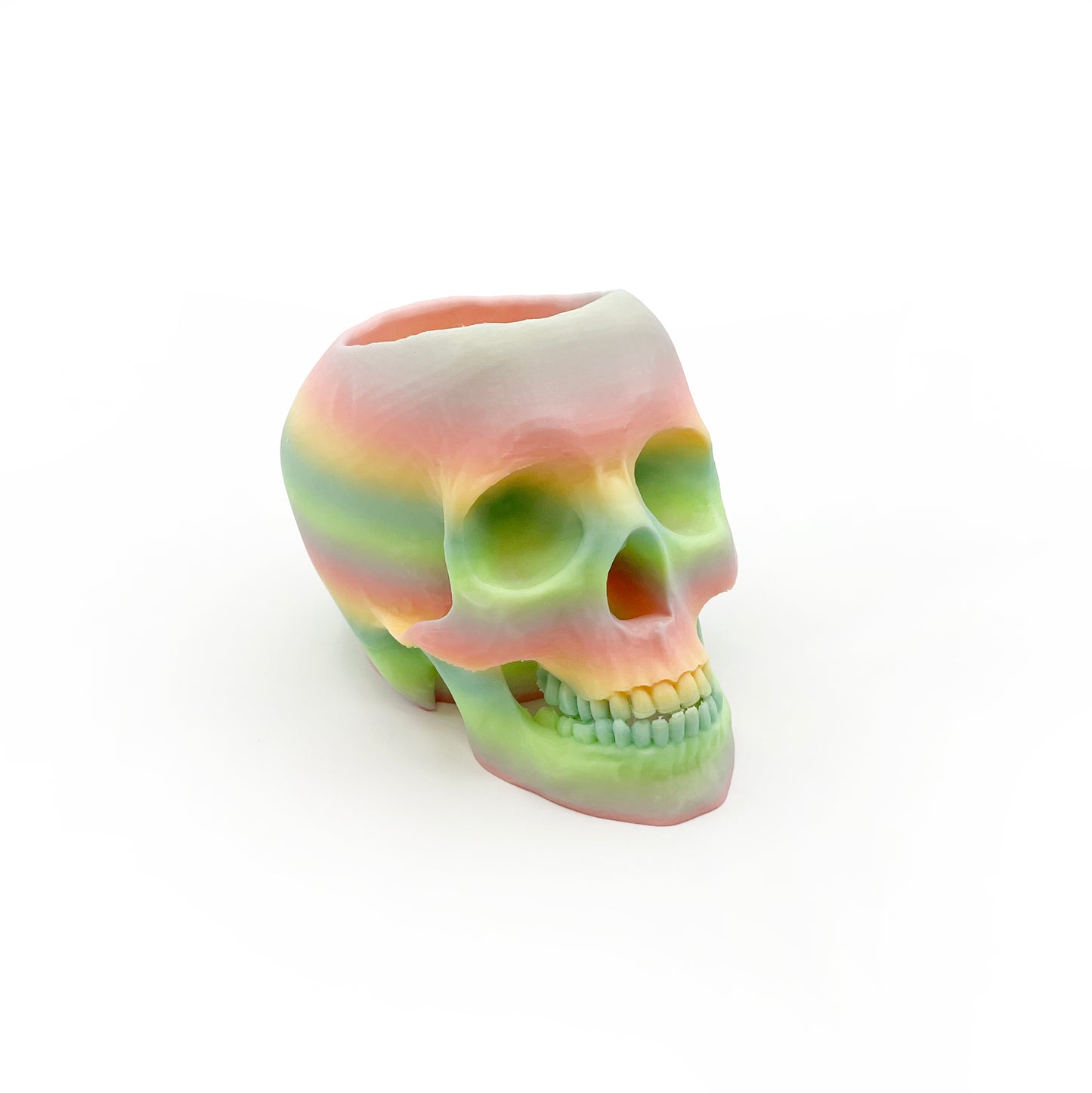 3D Printed Skull Pen Holder ā Bookish Decor for Desk or Vanity | Fantasy-Inspired Organizer