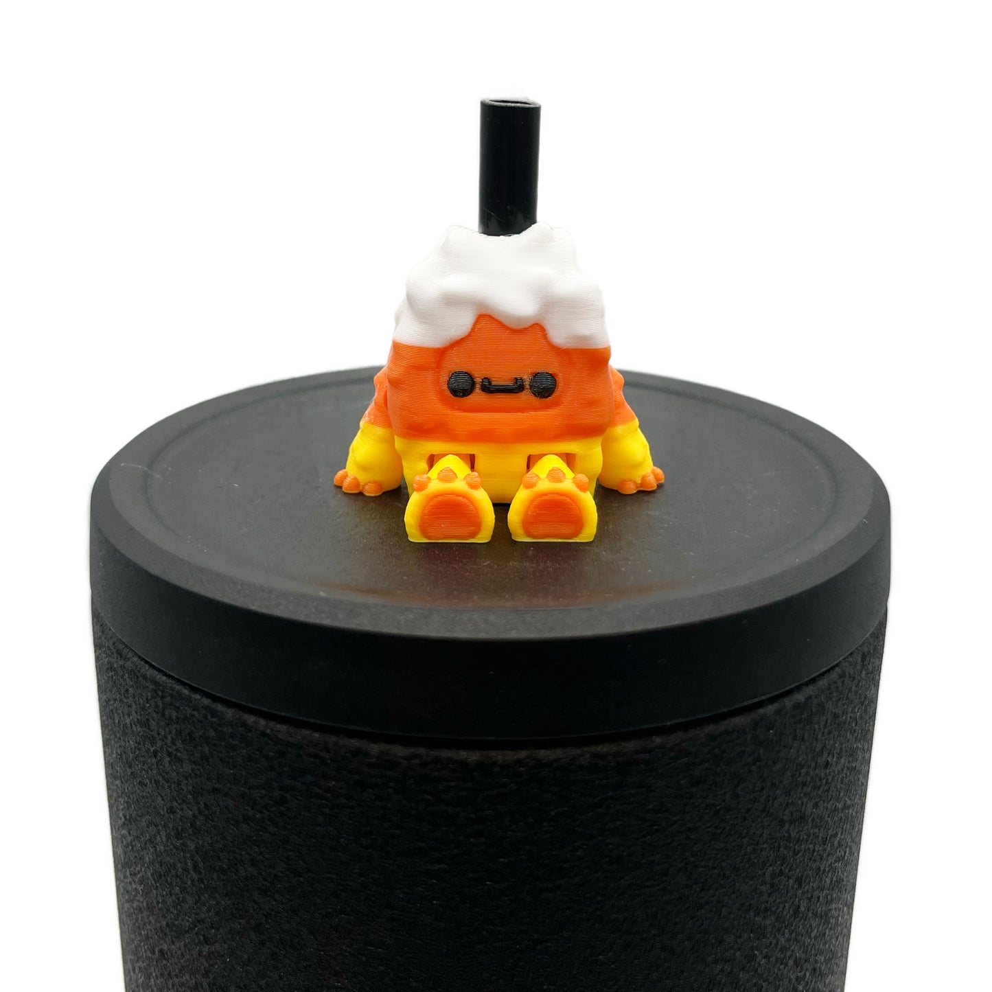 SIP SIDEKICKS - Flurryfoot & Bigfoot - Articulating 3D Printed Animal Figurines – Adorable 3D Printed Straw Buddy for Tumbler Cups | Collectible Cup Charm