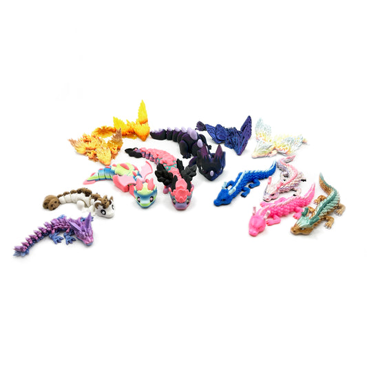 Baby Dragons – 3D Printed Articulated Fantasy Dragon Figures | Collectible Dragon Toys