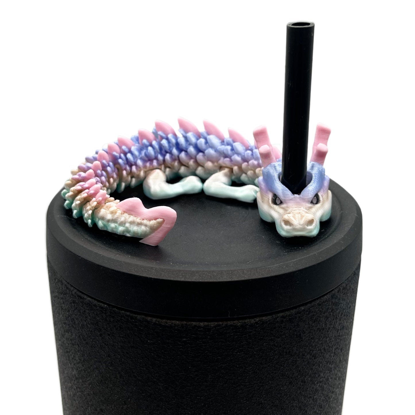 Baby Dragon Sip Sidekicks – 3D Printed Straw Buddy Accessories | Fantasy Dragon Drink Charms