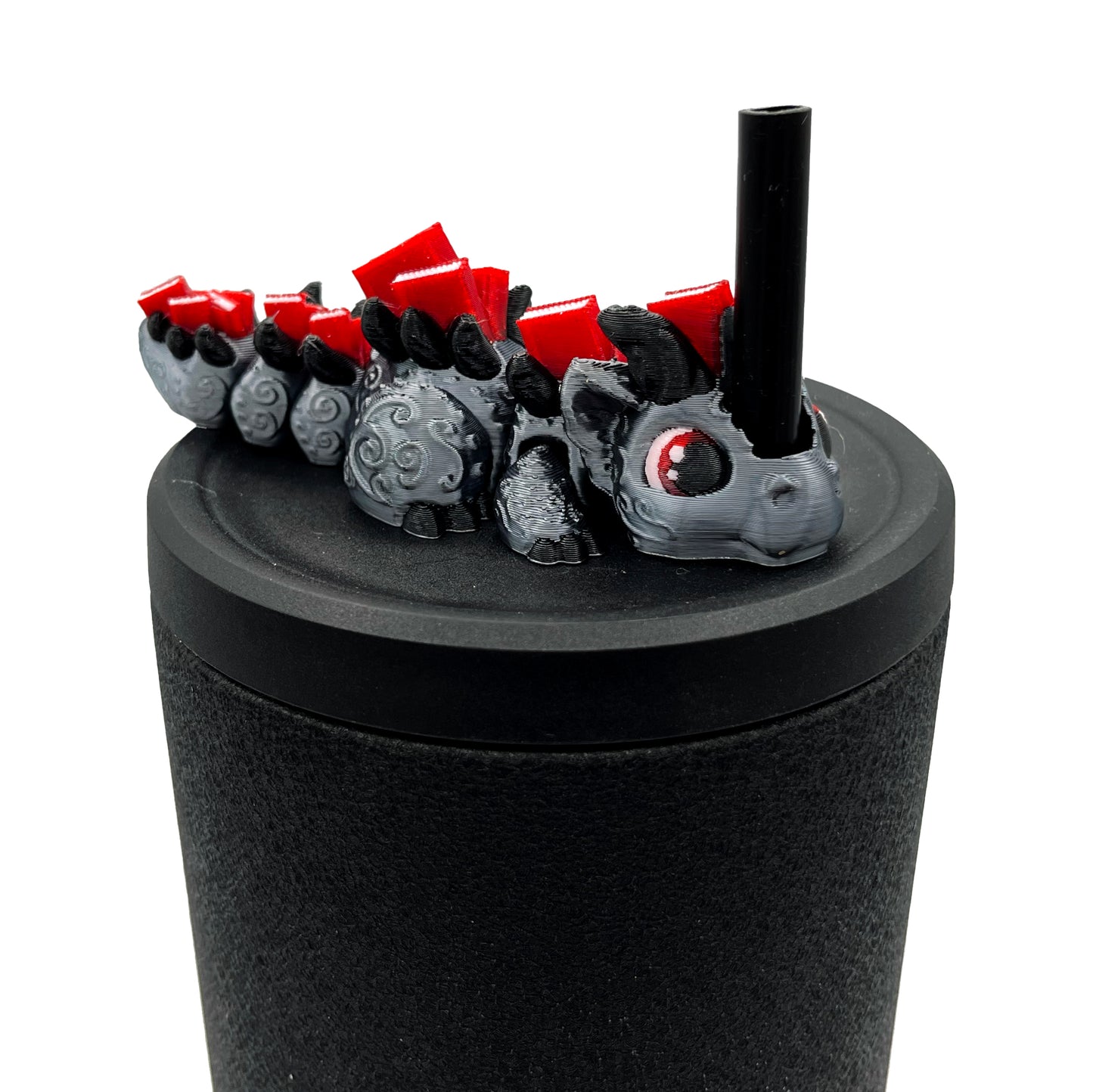 Baby Dragon Sip Sidekicks – 3D Printed Straw Buddy Accessories | Fantasy Dragon Drink Charms