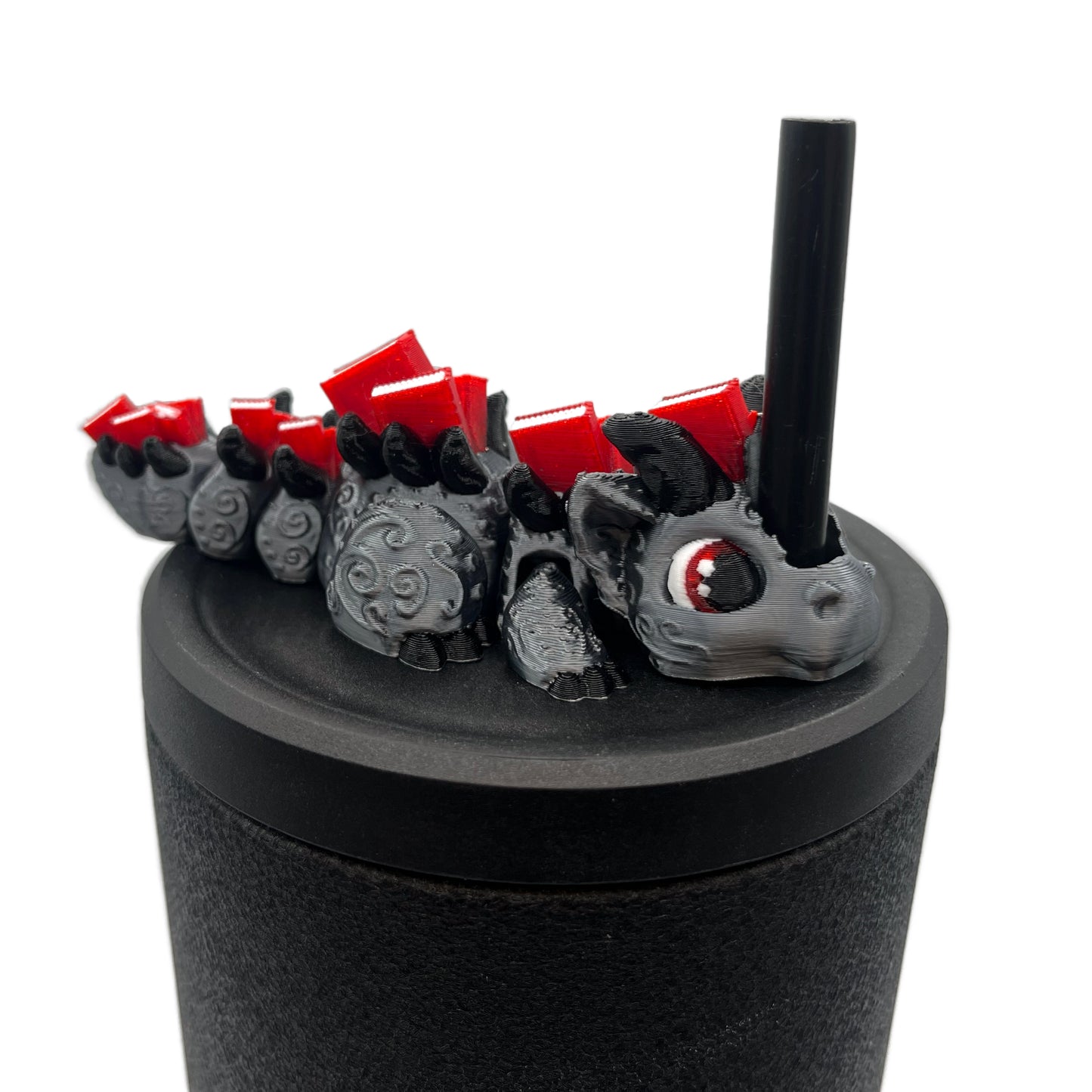 Baby Dragon Sip Sidekicks – 3D Printed Straw Buddy Accessories | Fantasy Dragon Drink Charms