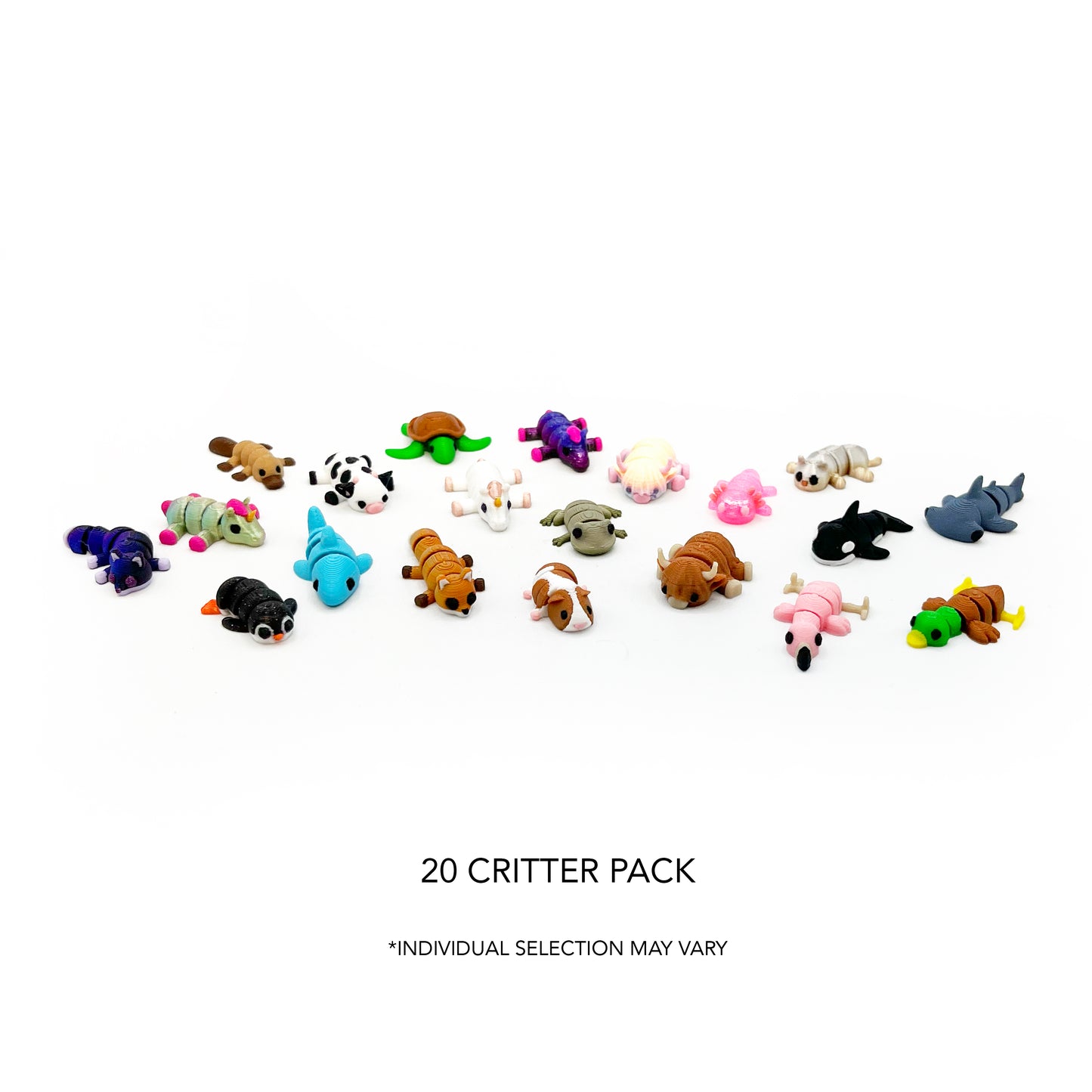 CRATE of Micro Critters – 12-Pack Hand Picked Cuddly Critters Mini Figure