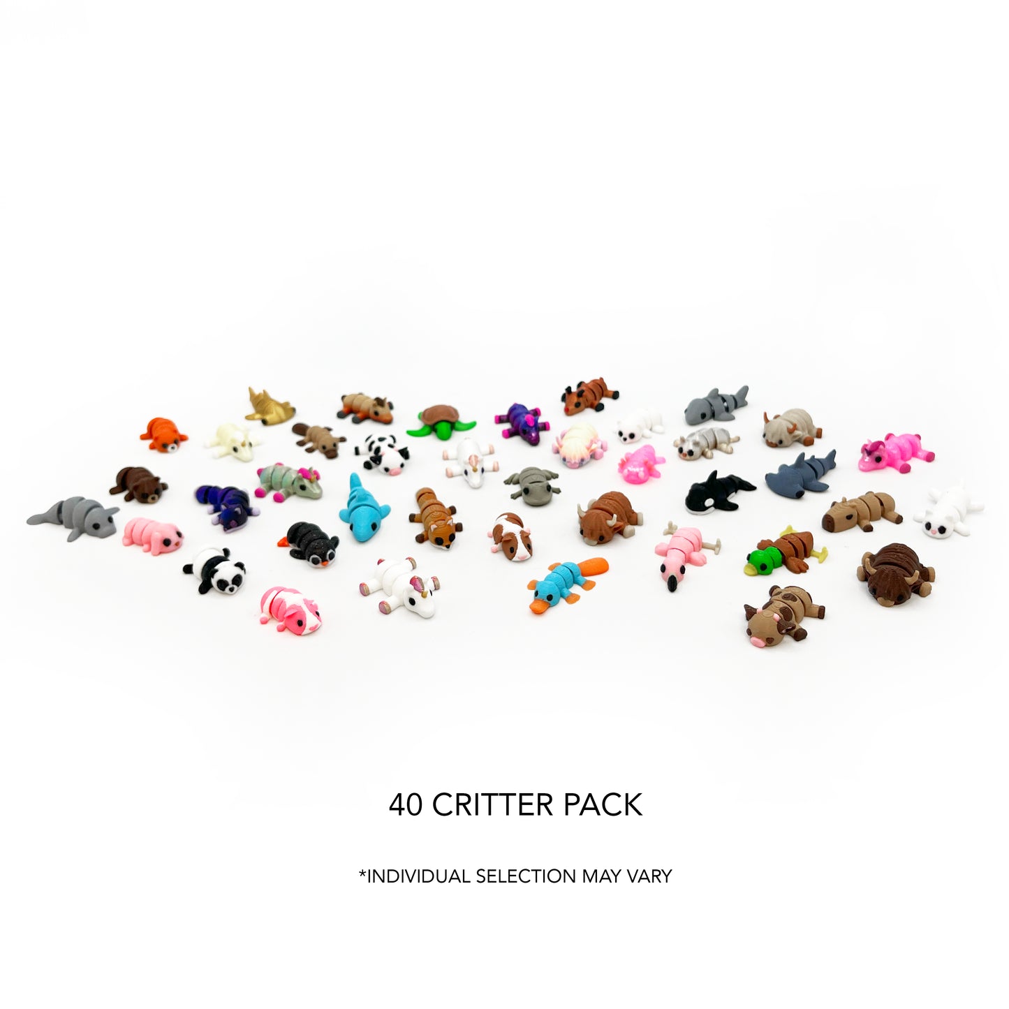 CRATE of Micro Critters – 12-Pack Hand Picked Cuddly Critters Mini Figure