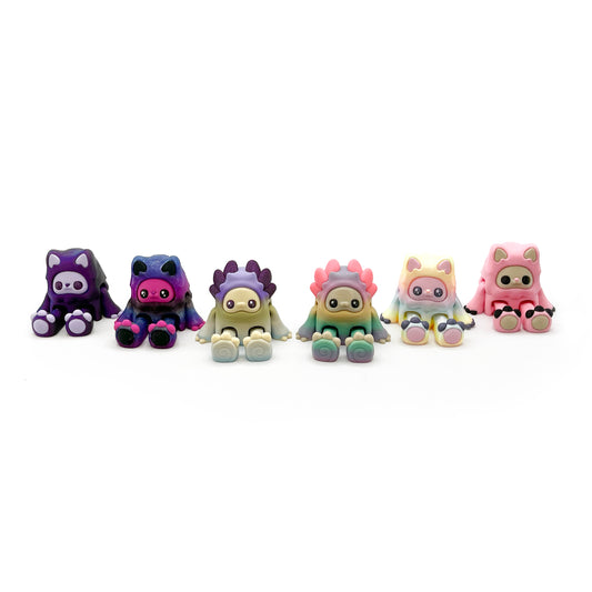 ORIGINAL Mysterious Cryptids – Kittyfoot & Gillifoot Figurines | Articulated 3D Printed Fidgets