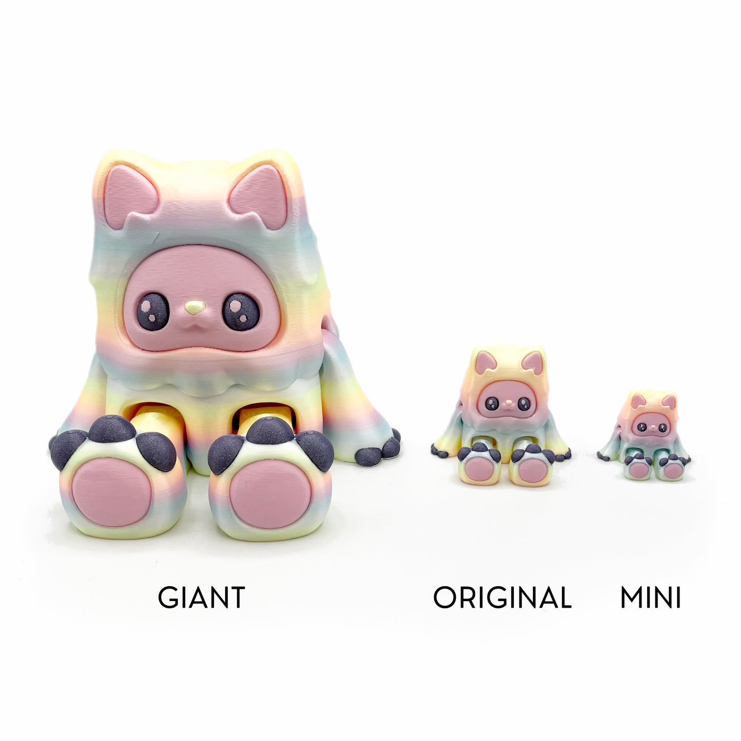 MINI Mysterious Cryptids – Kittyfoot & Gillifoot Figurines | Articulated 3D Printed Fidgets