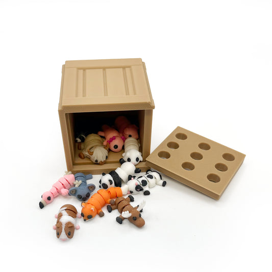 Mystery CRATE of Micro Critters – 12-Pack Blind Box Cuddly Critters Mini Figure