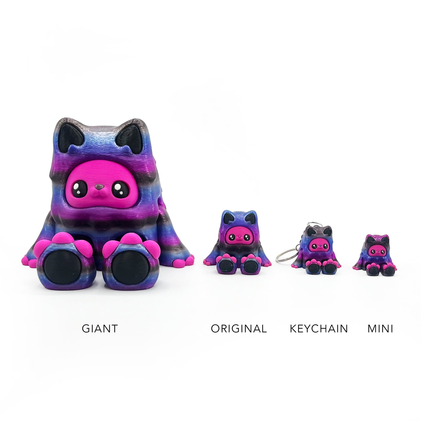 MINI Mysterious Cryptids – Kittyfoot & Gillifoot Figurines | Articulated 3D Printed Fidgets