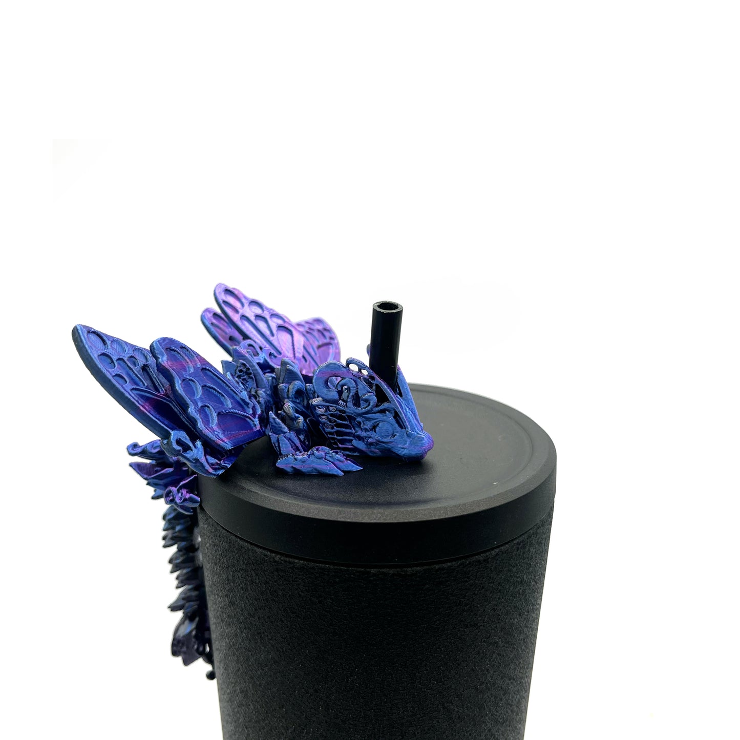 Baby Dragon Sip Sidekicks – 3D Printed Straw Buddy Accessories | Fantasy Dragon Drink Charms