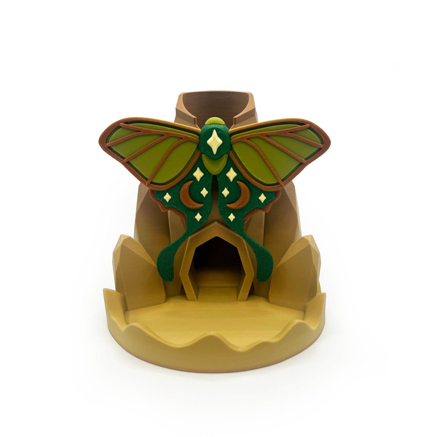 Moth Dice Tower & Flower Dice Stands Set | 3D Printed DnD Tabletop RPG Accessories