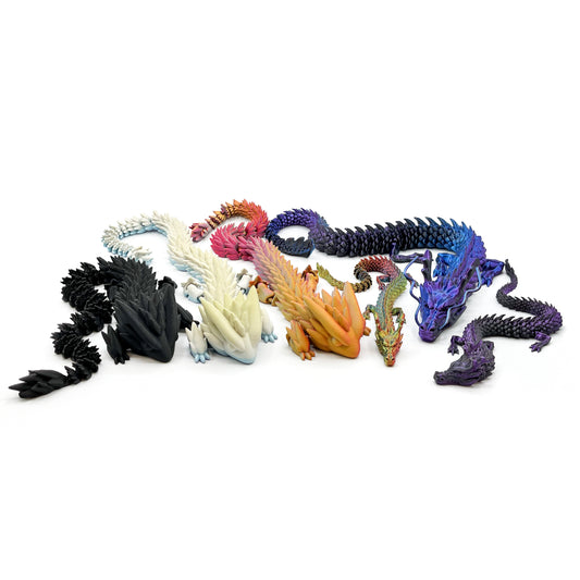 Fantasy DRAGONS - Articulated Fantasy Dragon Figure | Posable 3D Printed Collectible & Fidget Toy