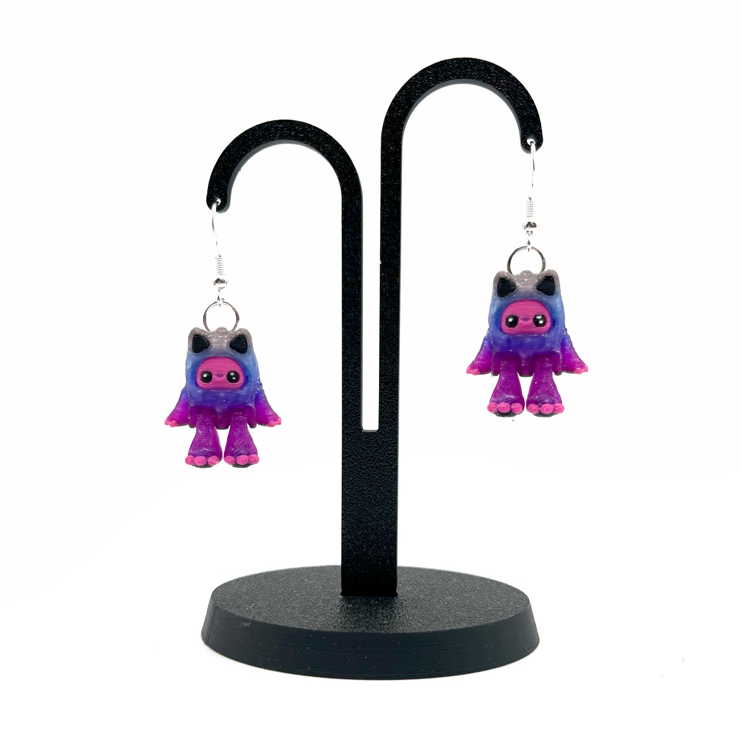Flurryfoot & Bigfoot Earrings/Necklaces – Cute 3D Printed Cryptid Jewelry | Lightweight Earrings for Monster Lovers