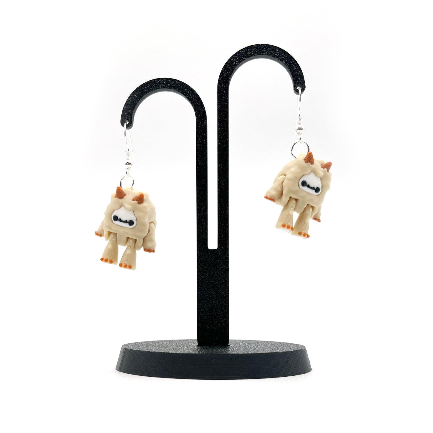 Flurryfoot & Bigfoot Earrings/Necklaces – Cute 3D Printed Cryptid Jewelry | Lightweight Earrings for Monster Lovers
