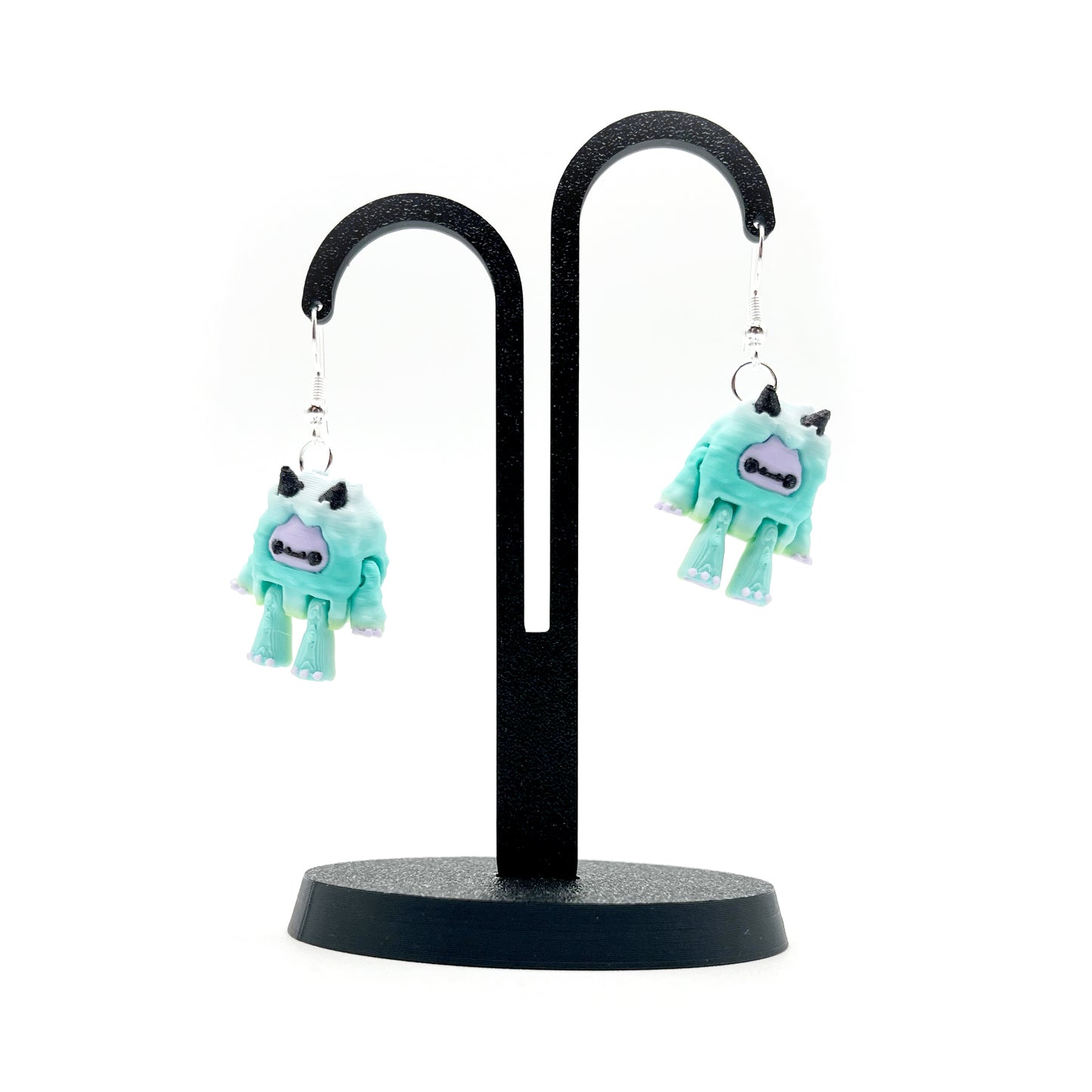 Flurryfoot & Bigfoot Earrings/Necklaces – Cute 3D Printed Cryptid Jewelry | Lightweight Earrings for Monster Lovers