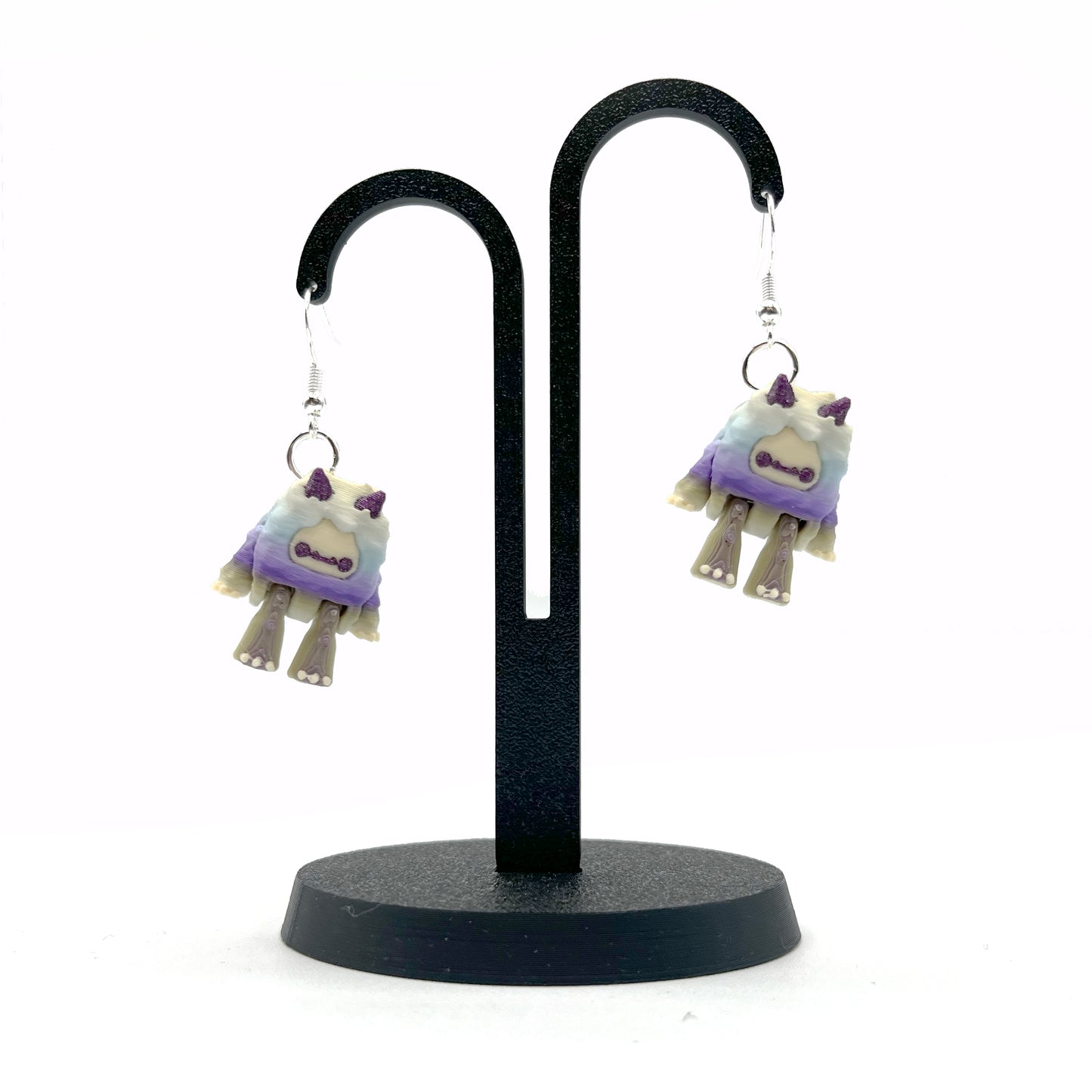 Flurryfoot & Bigfoot Earrings/Necklaces – Cute 3D Printed Cryptid Jewelry | Lightweight Earrings for Monster Lovers