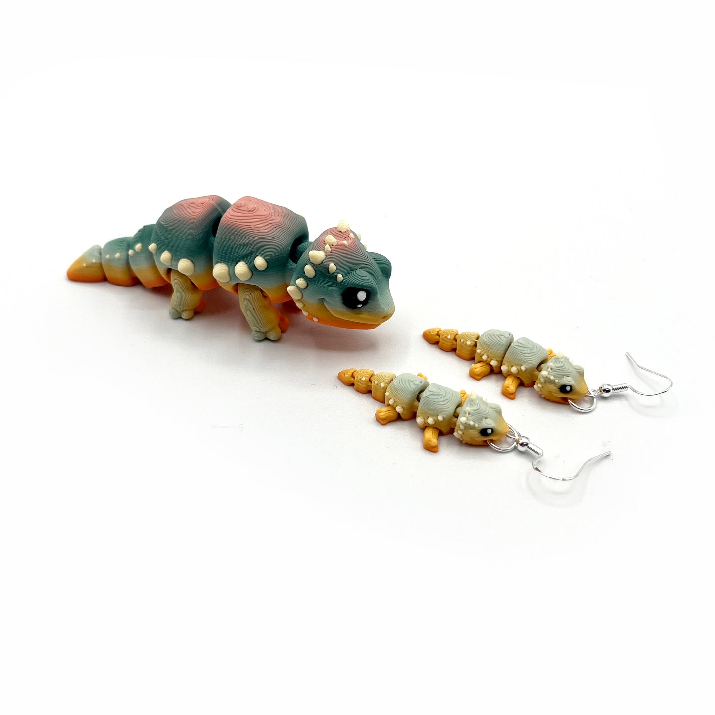 Critter Earrings – 3D Printed Animal Hook Earrings | Axolotl & Possum Jewelry | Lightweight & Hypoallergenic