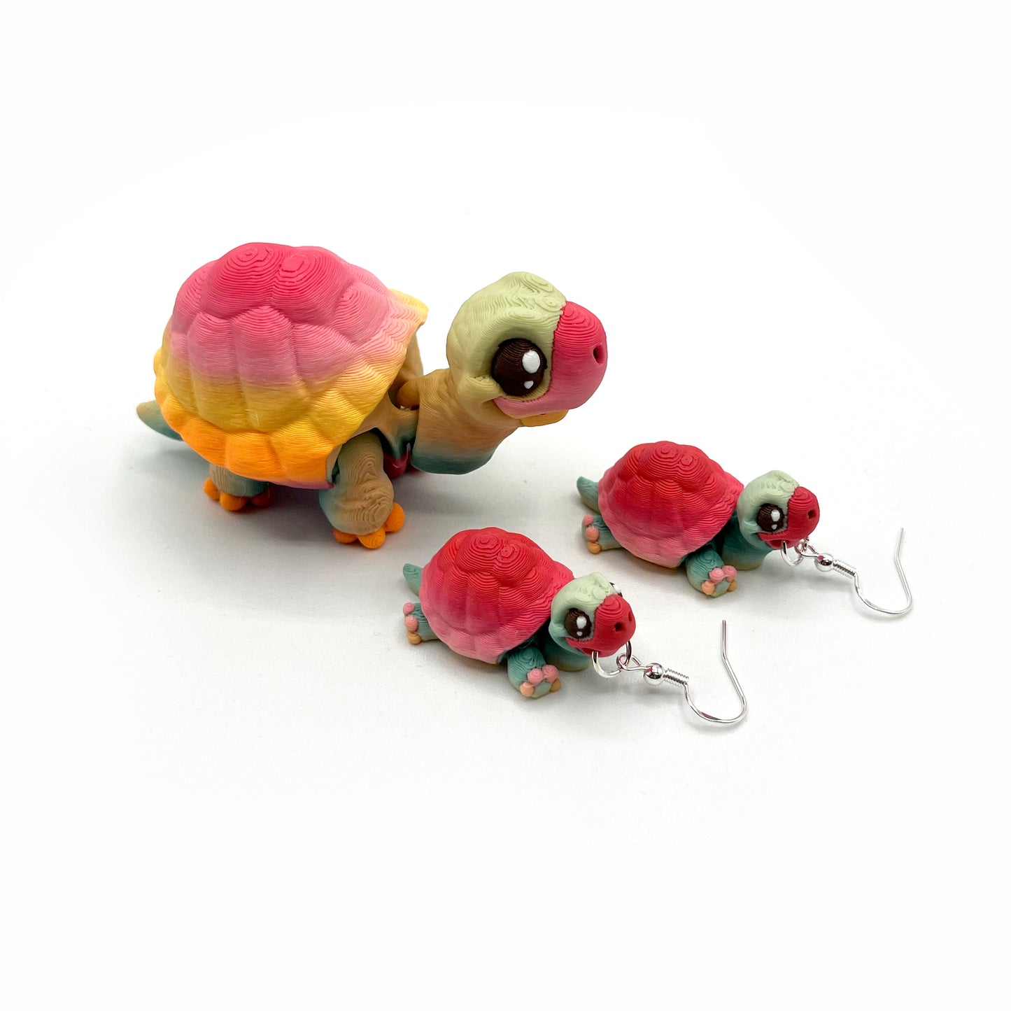 Critter Earrings – 3D Printed Animal Hook Earrings | Axolotl & Possum Jewelry | Lightweight & Hypoallergenic
