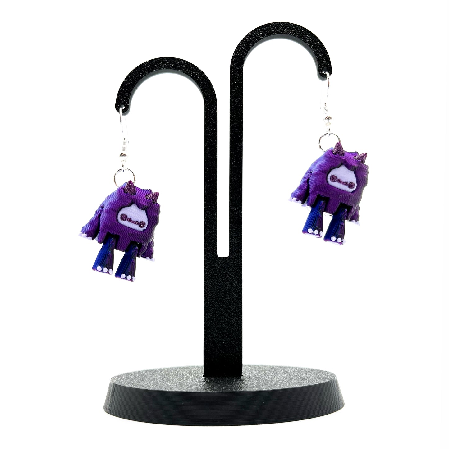Flurryfoot & Bigfoot Earrings/Necklaces – Cute 3D Printed Cryptid Jewelry | Lightweight Earrings for Monster Lovers