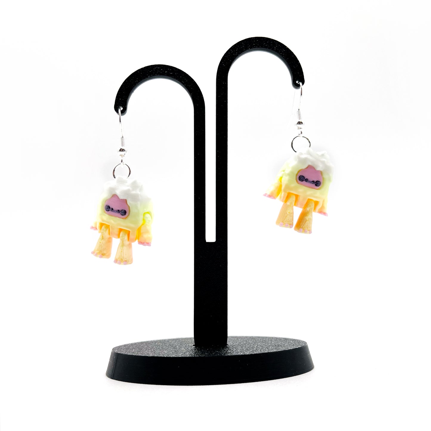 Flurryfoot & Bigfoot Earrings/Necklaces – Cute 3D Printed Cryptid Jewelry | Lightweight Earrings for Monster Lovers