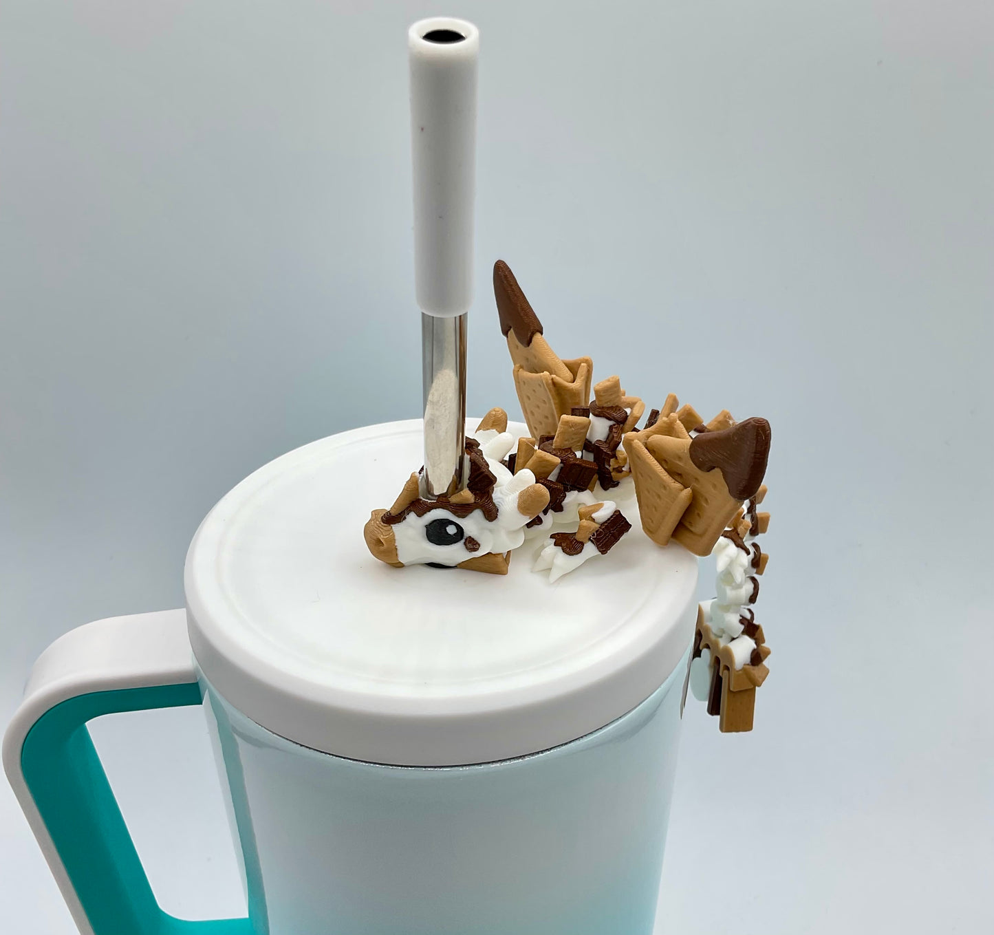 Baby Dragon Sip Sidekicks – 3D Printed Straw Buddy Accessories | Fantasy Dragon Drink Charms
