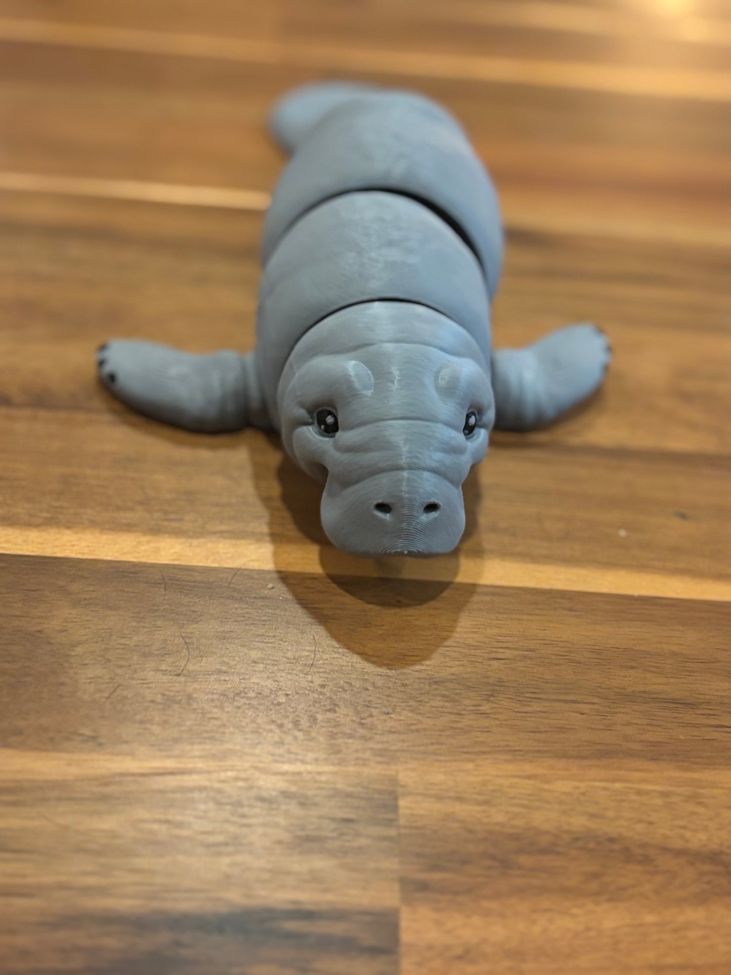 9 Inch 3d Printed Manatee - Articulating Plastic Figurine super cute