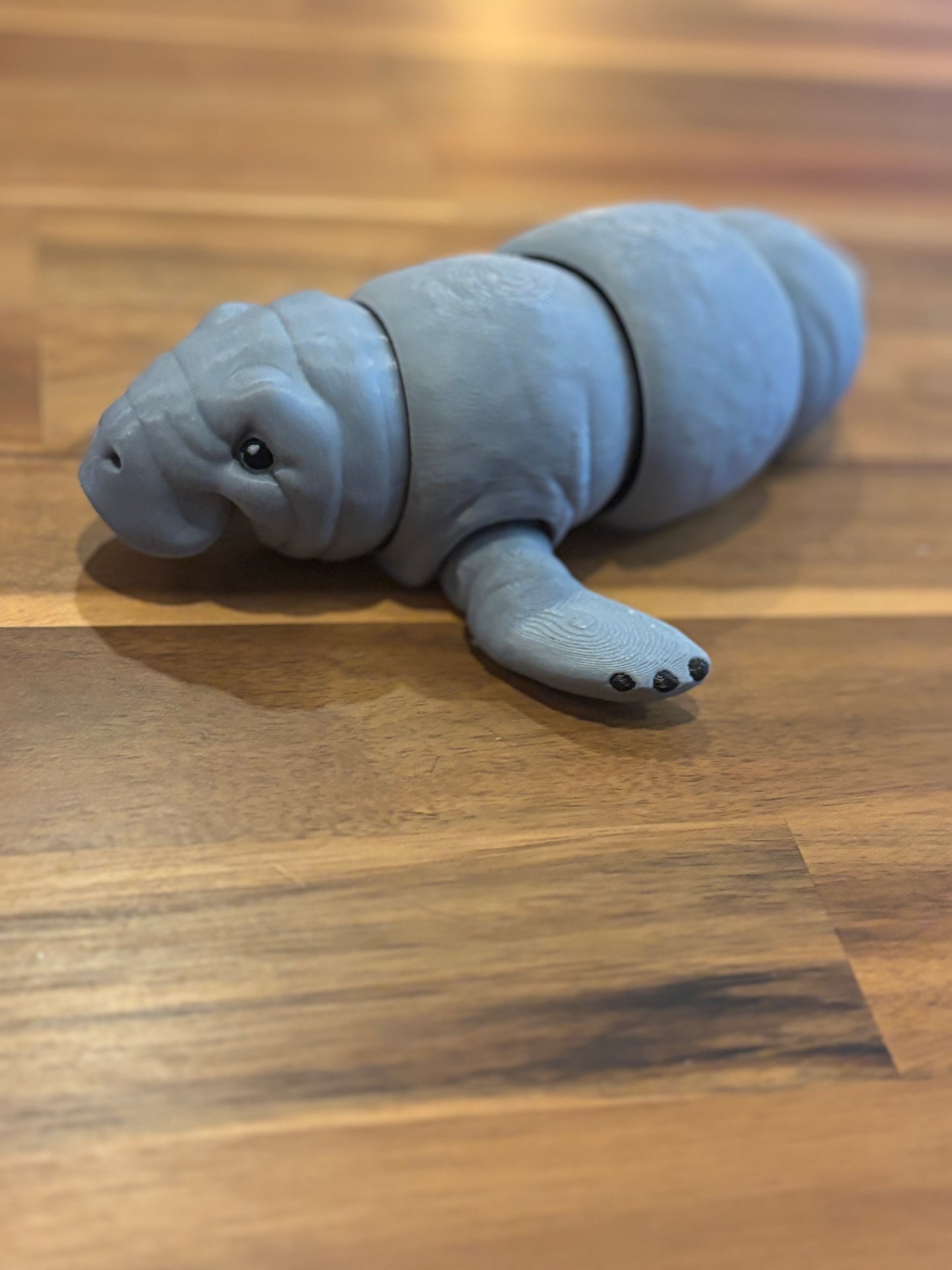 9 Inch 3d Printed Manatee - Articulating Plastic Figurine super cute