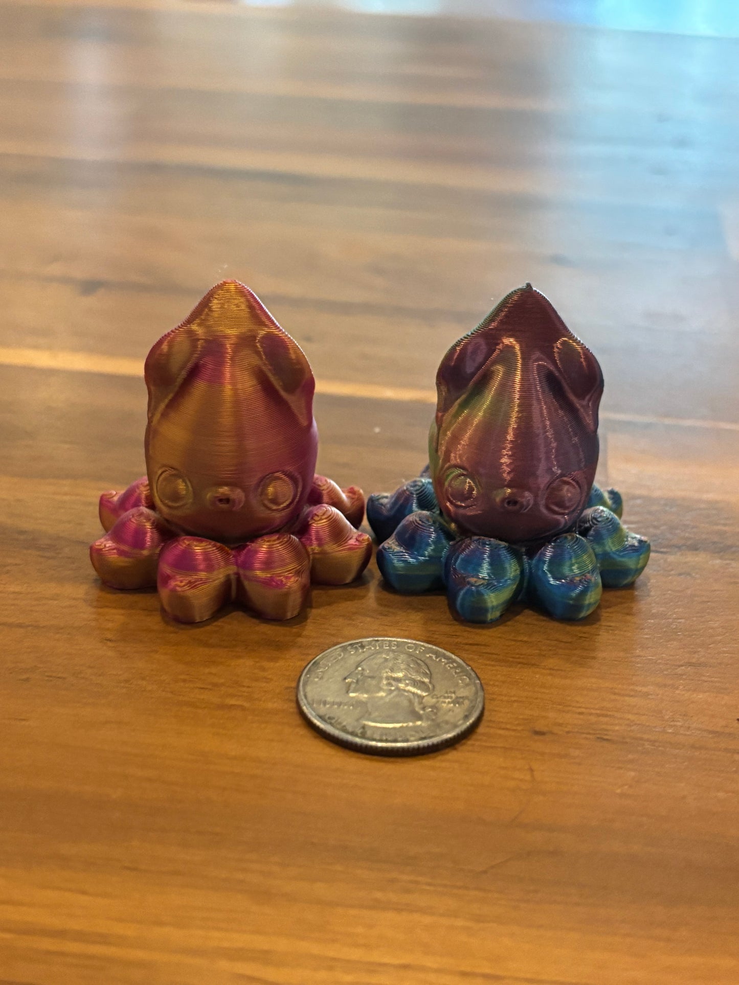 TWO 3D Printed Squidget Spinners - Fidget Toys for Stress Relief