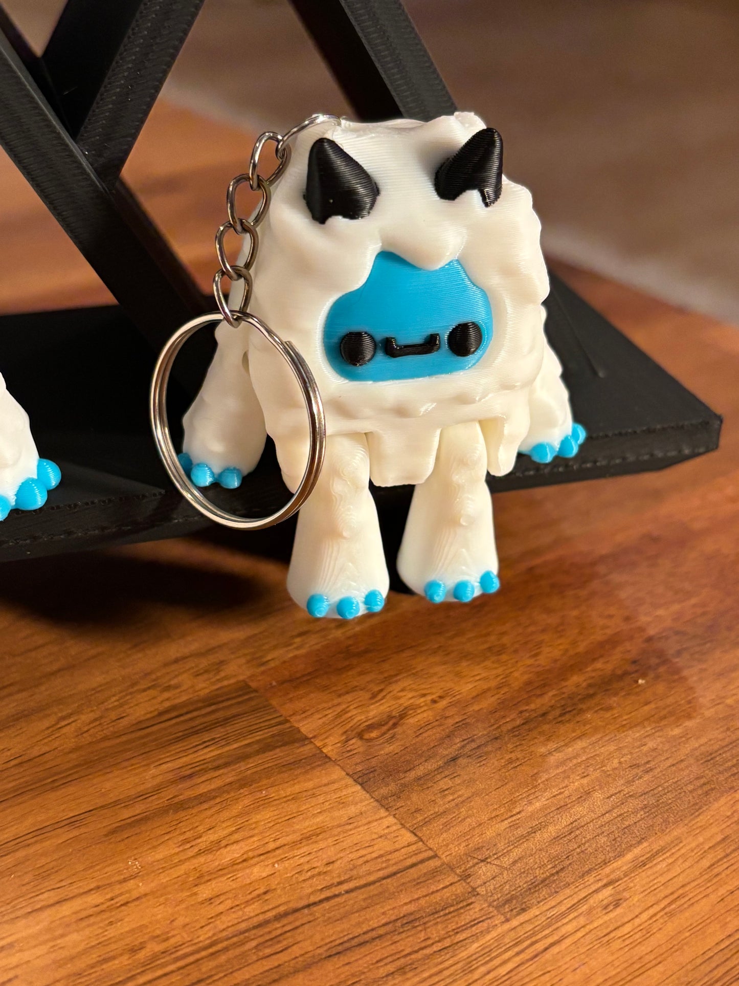 3d Printed Yeti figure and keychain option with mountain shelf option. super cute Realistic