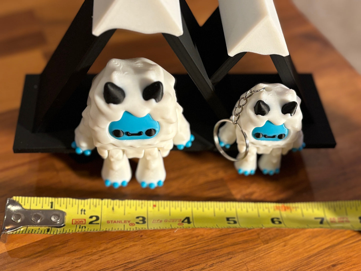 3d Printed Yeti figure and keychain option with mountain shelf option. super cute Realistic