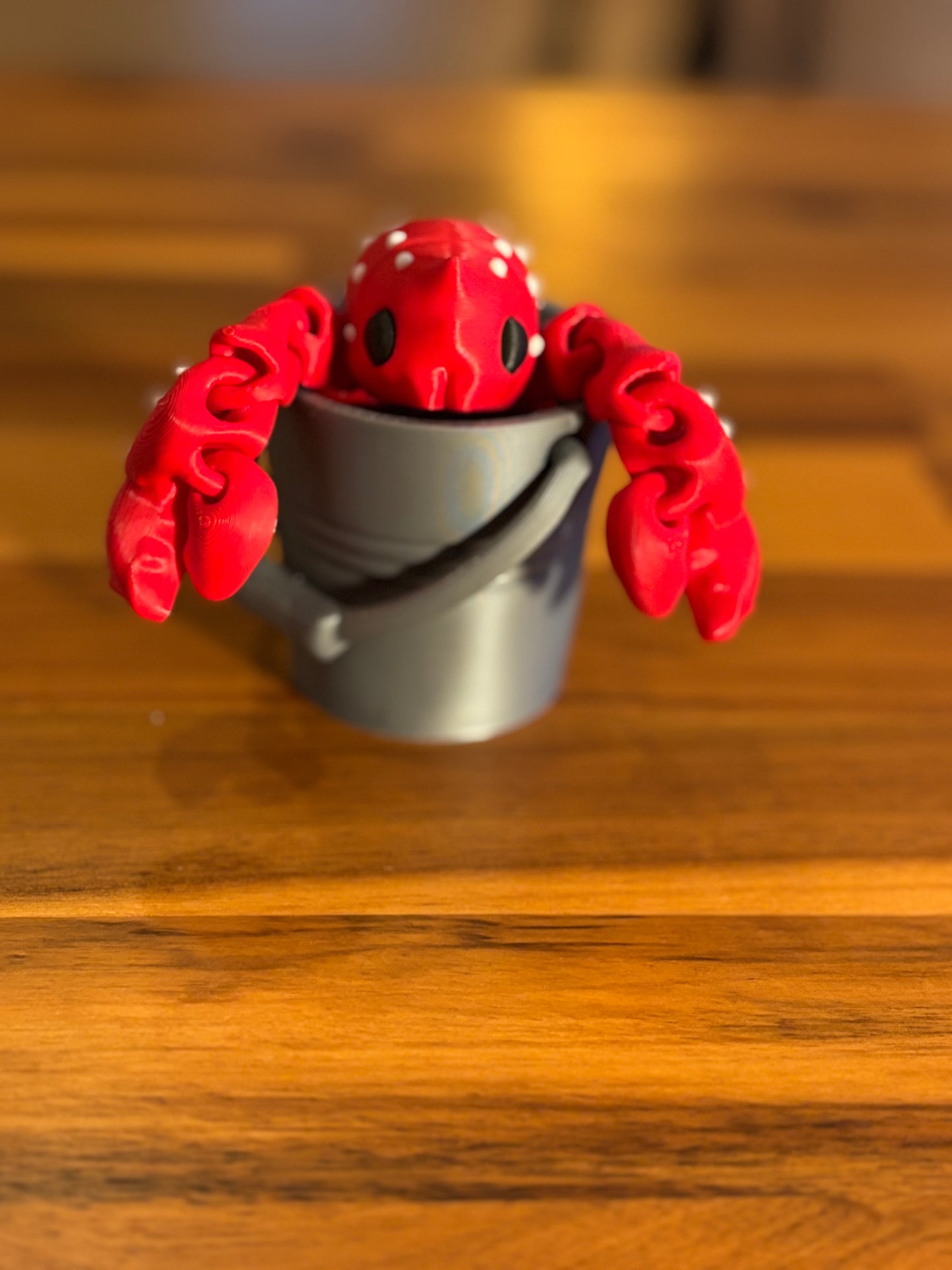 3d printed articulated Lobster with option for bucket figure super cute Realistic