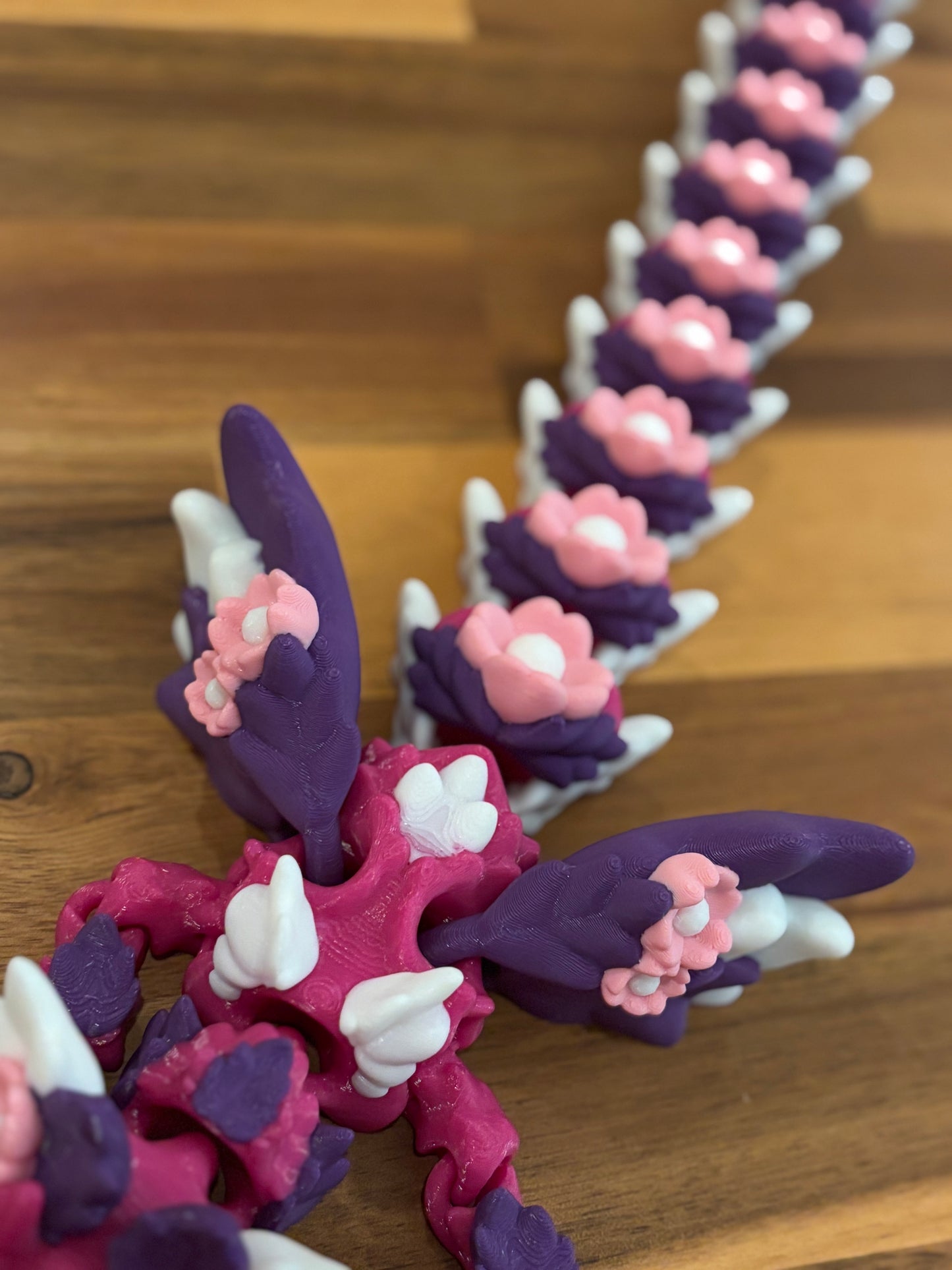 Kosha Kawaii Floral Dragon Gift For Her Fidget Toy Layer In Green Axolotl Dragon Desk Buddy