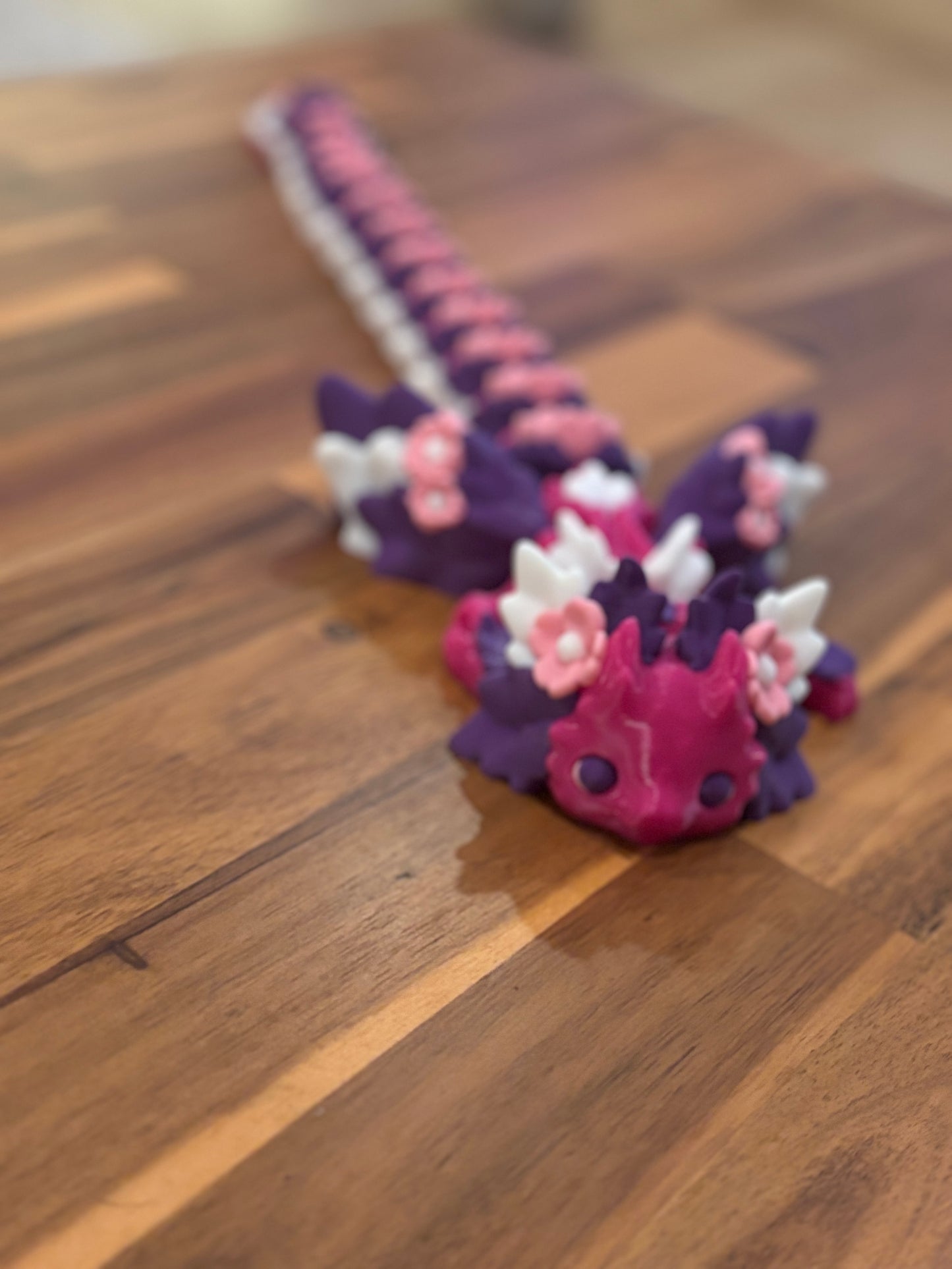 Kosha Kawaii Floral Dragon Gift For Her Fidget Toy Layer In Green Axolotl Dragon Desk Buddy