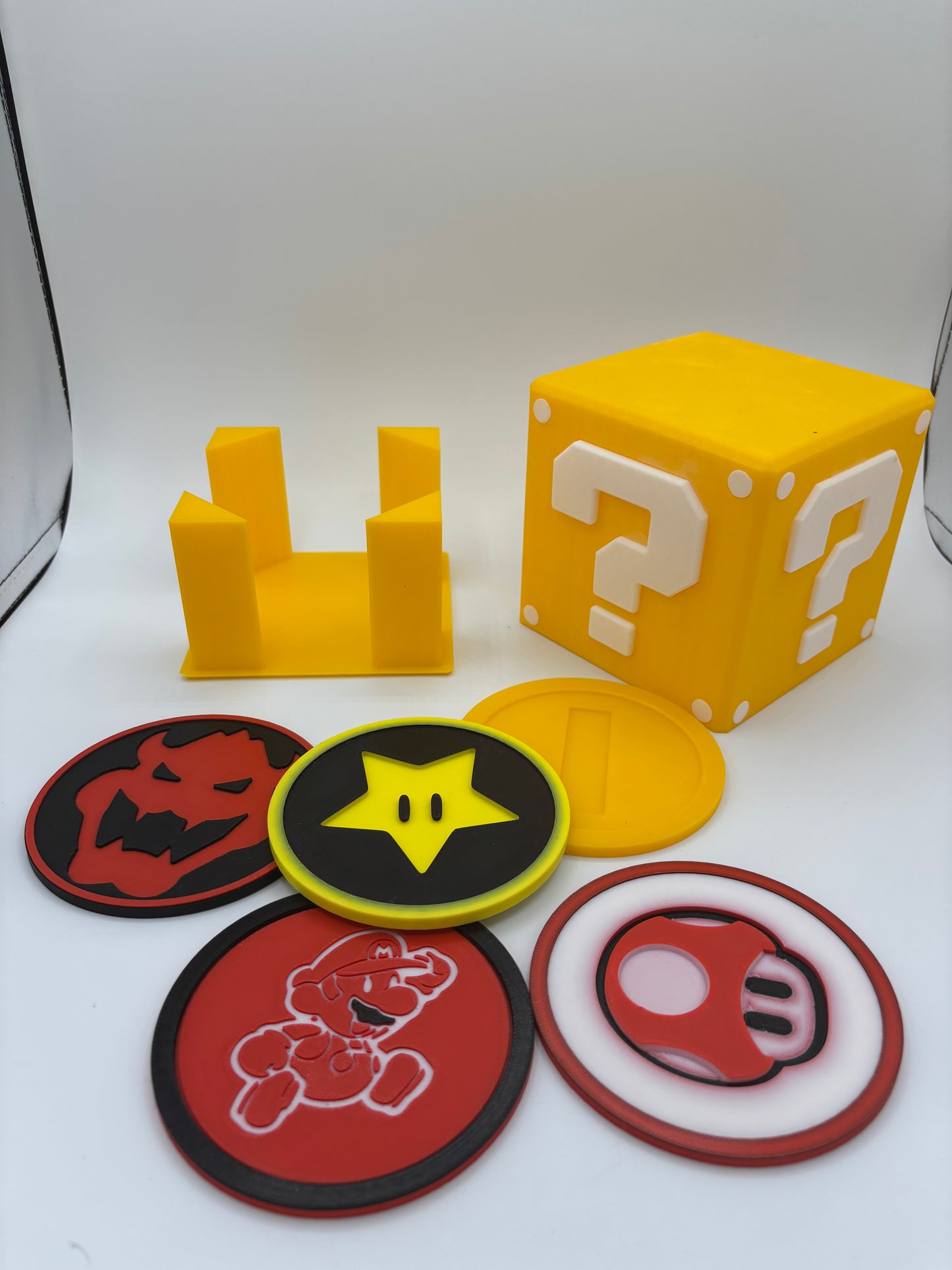 Coaster sets 3d printed with a variation of designs